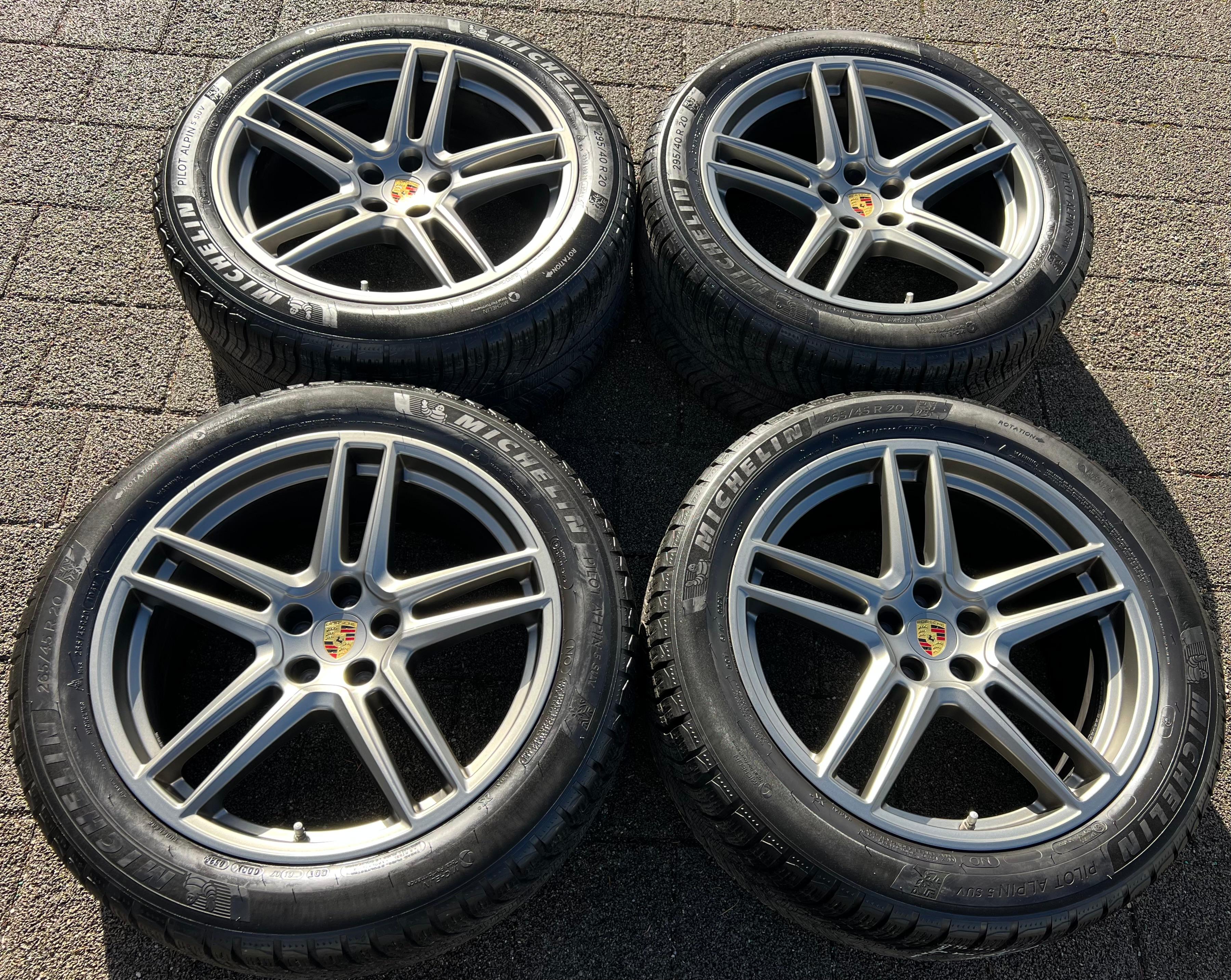 4 ORIGINAL 20" ALU WINTERRÄDER PORSCHE MACAN 265/45R20 104V 295/40R20 106V RDKS