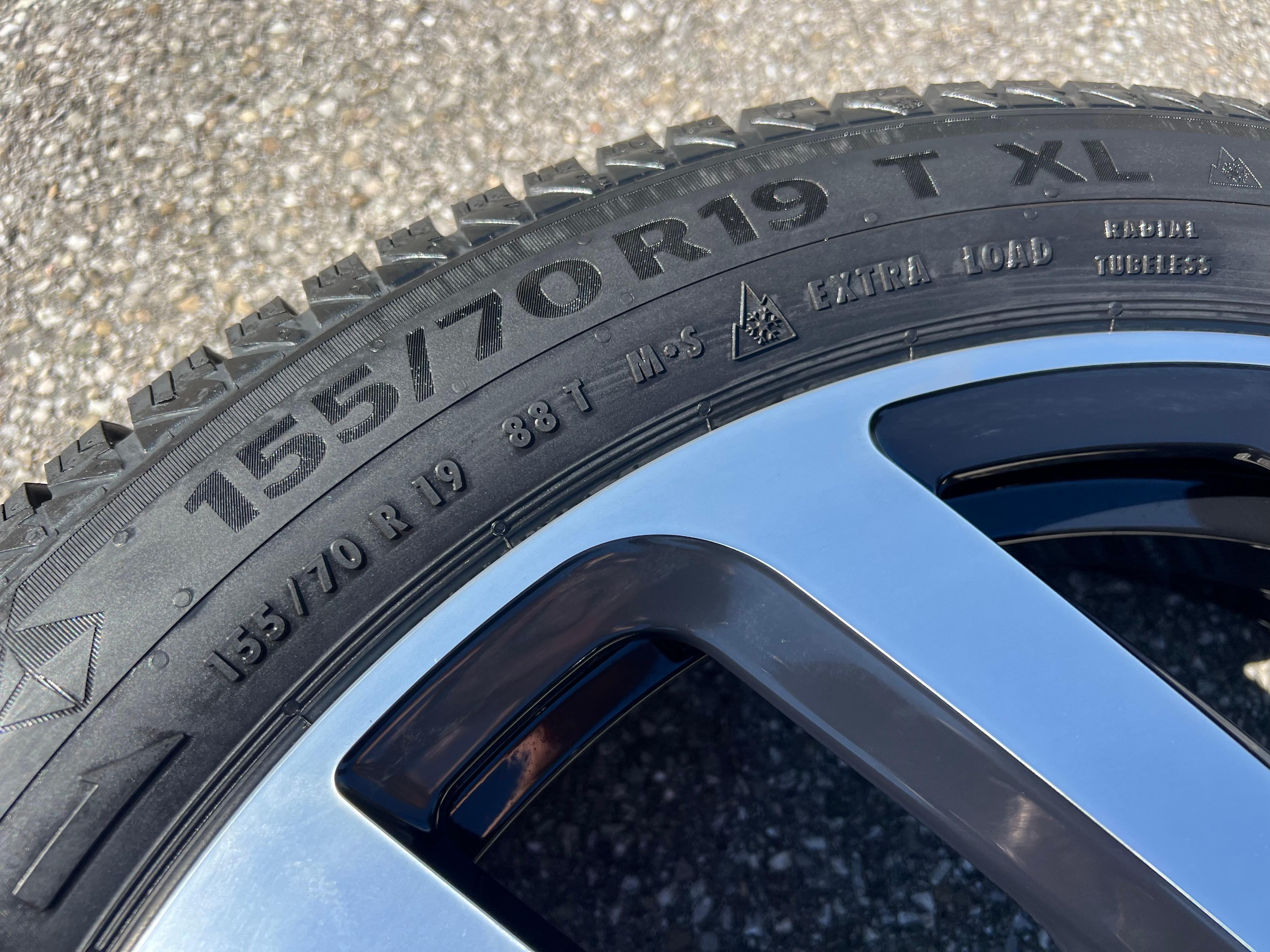 4 ruedas de invierno de aleación originales de 19" para BMW i3 i3s 155/70R19 88T Continental 6856894 Styling 428 NUEVAS, con TPMS