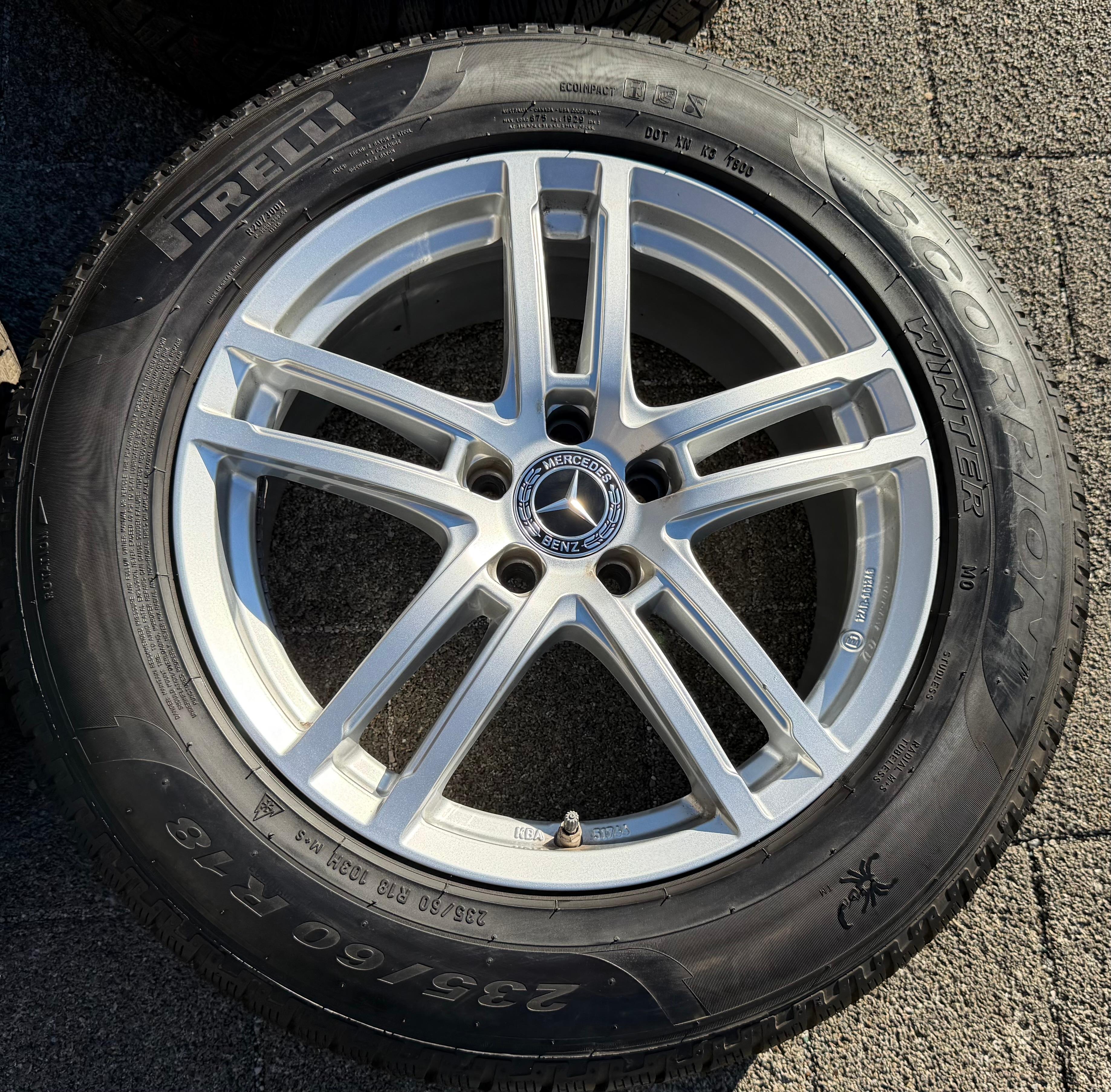 4 Alu 18" Winterräder Mercedes GLC X204 W253 235/60R18 103H 2021 RDKS Pirelli