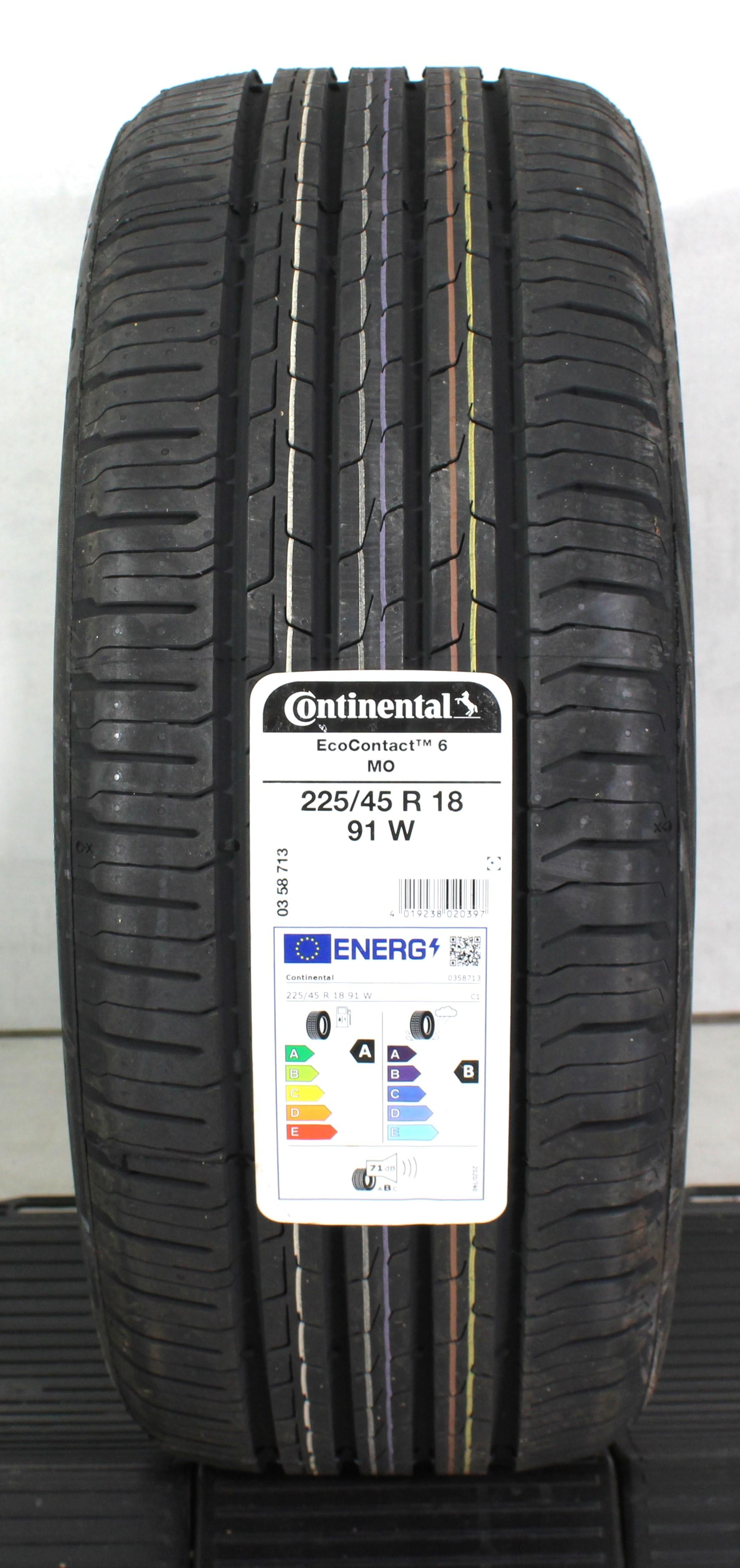 1 x 225/45R18 91W Sommerreifen Continental Eco Contact 6 2023 MO NEU