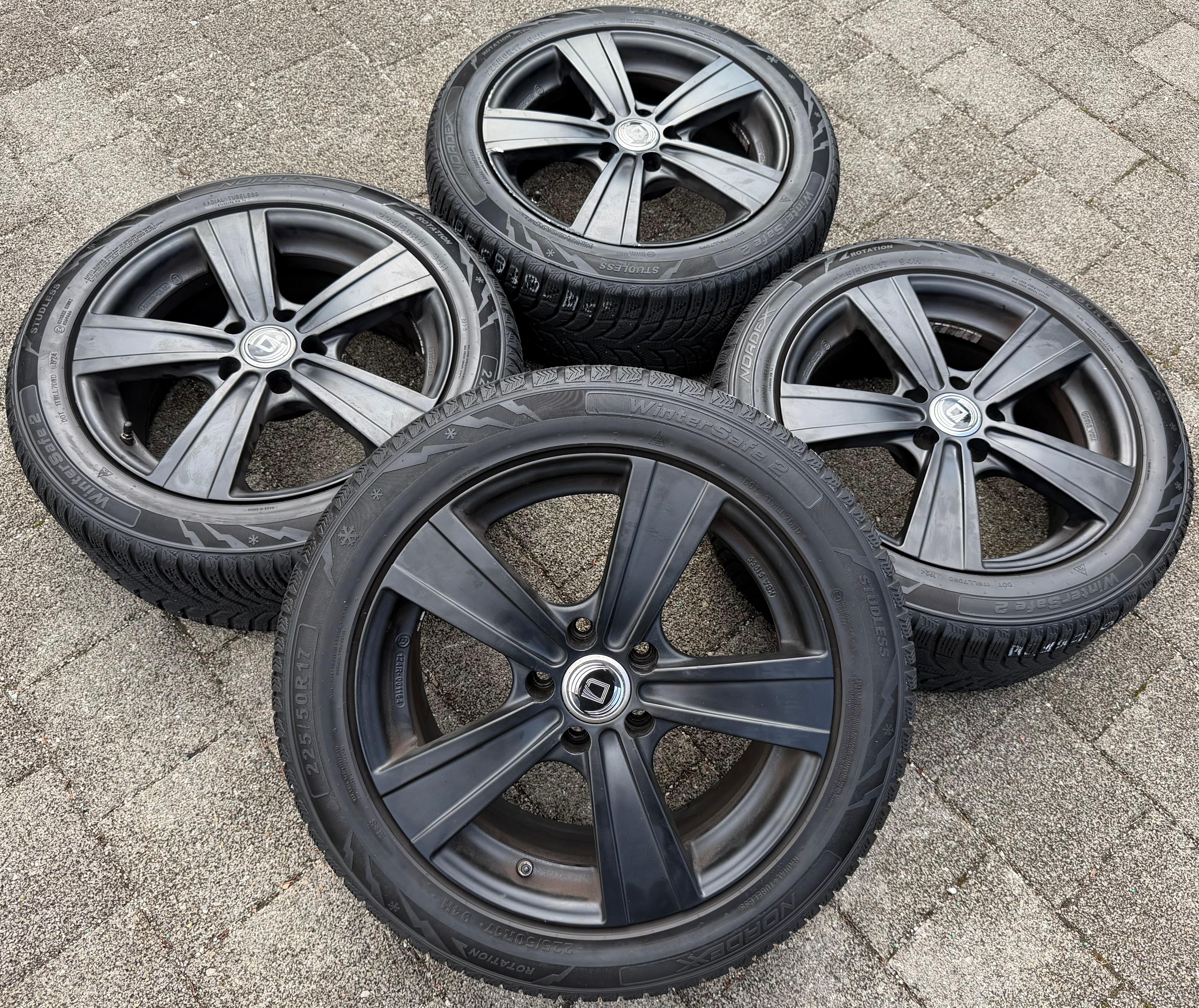 4 Alufelgen 17" Audi A4 A5 A6 Q5 Mercedes E-Klasse W212 W213 7,5x17 ET37