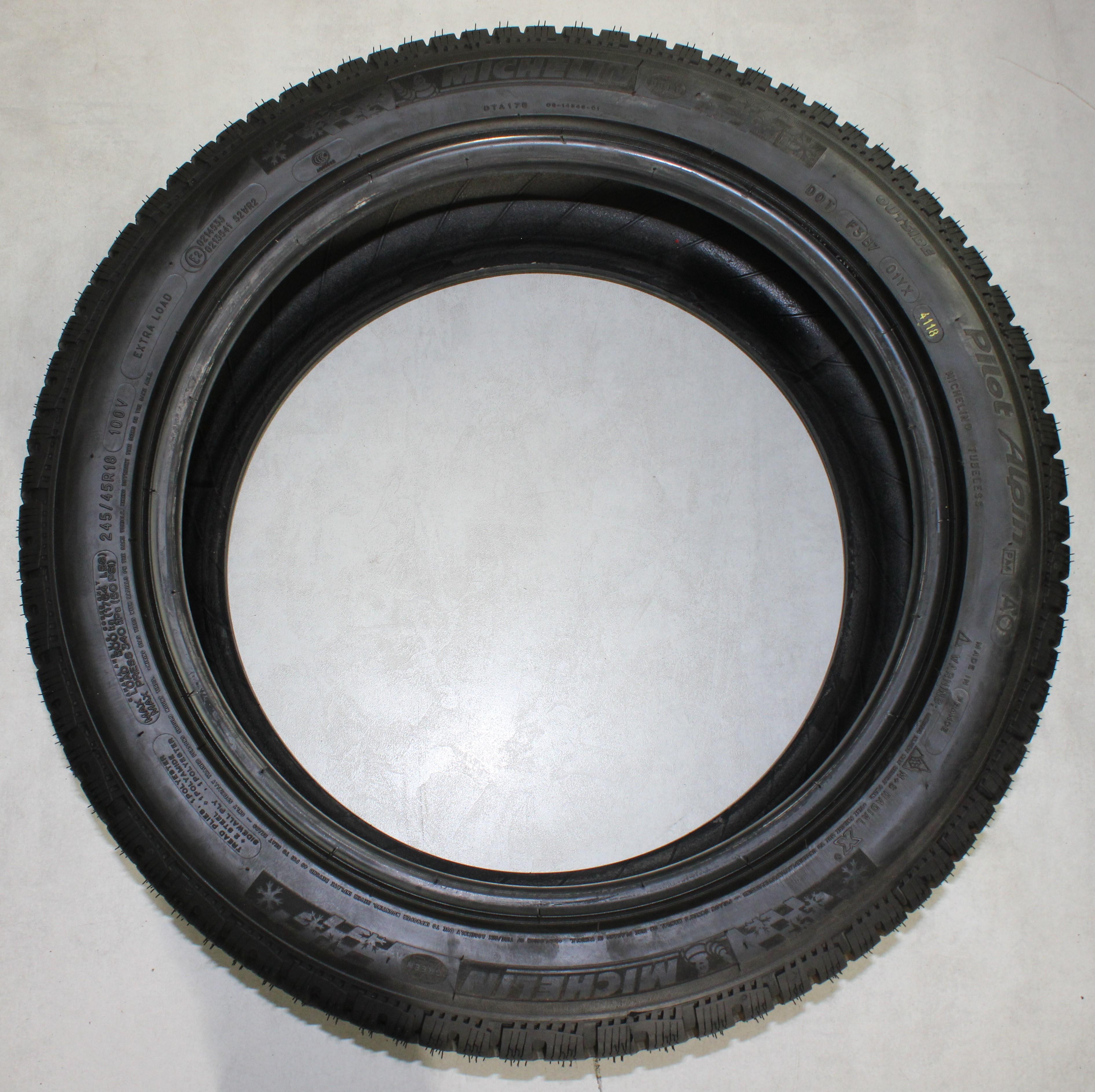 4 x 245/45R18 100V Winterreifen Michelin Pilot Alpin PA4 AO Volles Profil 2018 XL