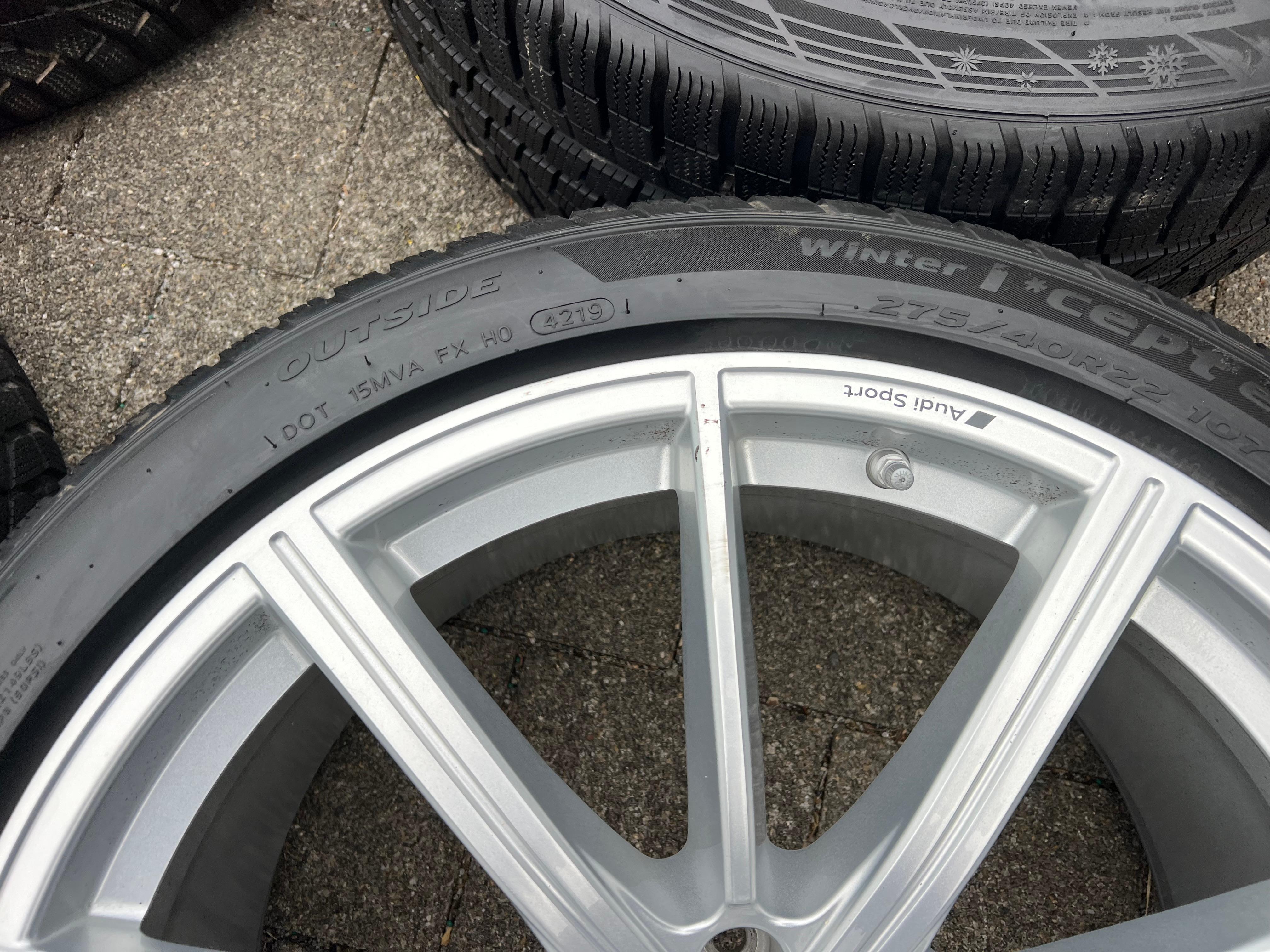 4 RUEDAS DE INVIERNO ORIGINALES DE ALEACIÓN DE 22" PARA AUDI RSQ8 Q8 4M 4M8601025AM 275/40R22 107V RDKS