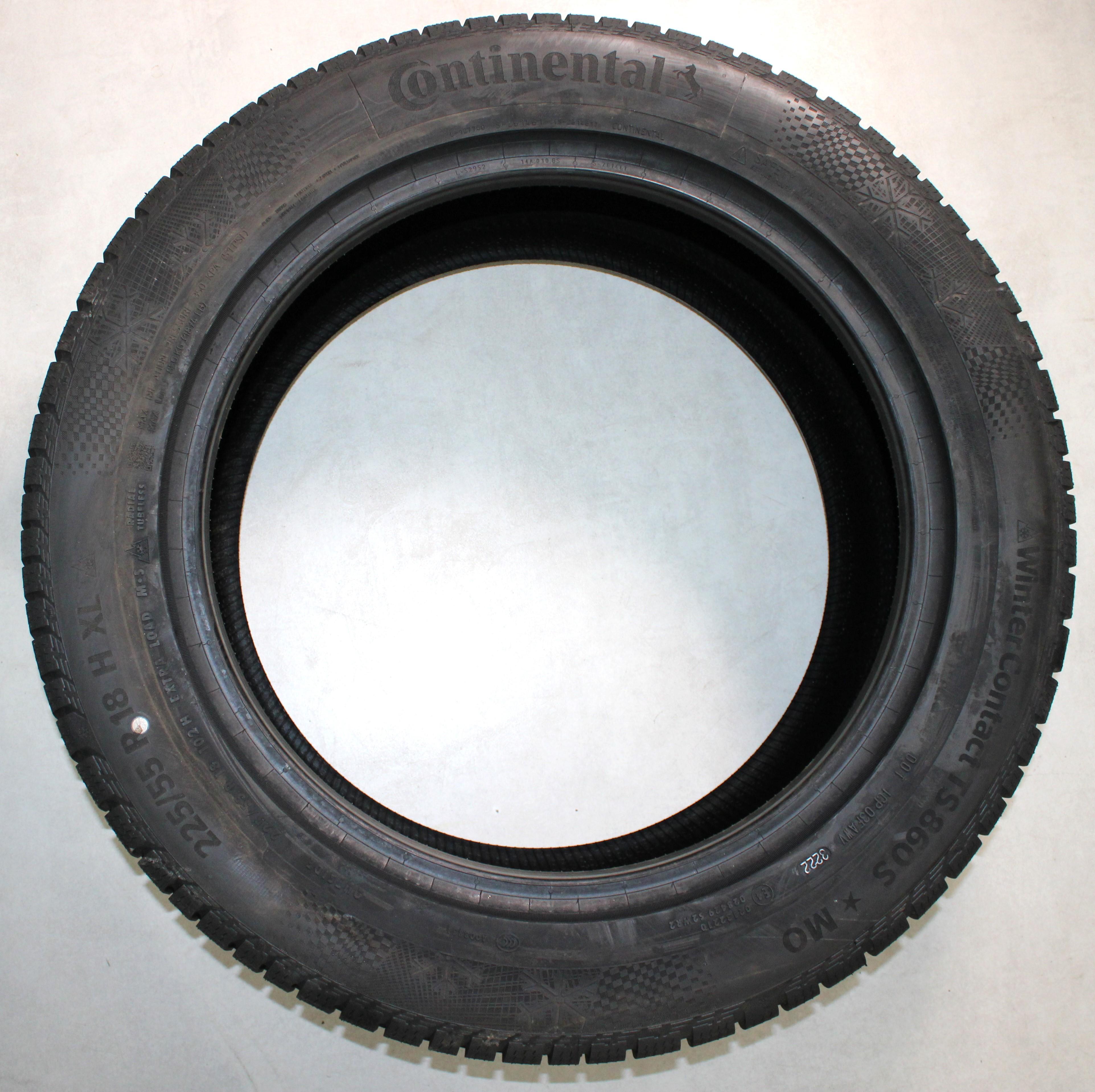 4 x 225/55R18 102H Winterreifen Continental Winter Contact TS860S MO Volles Profil 2022 *