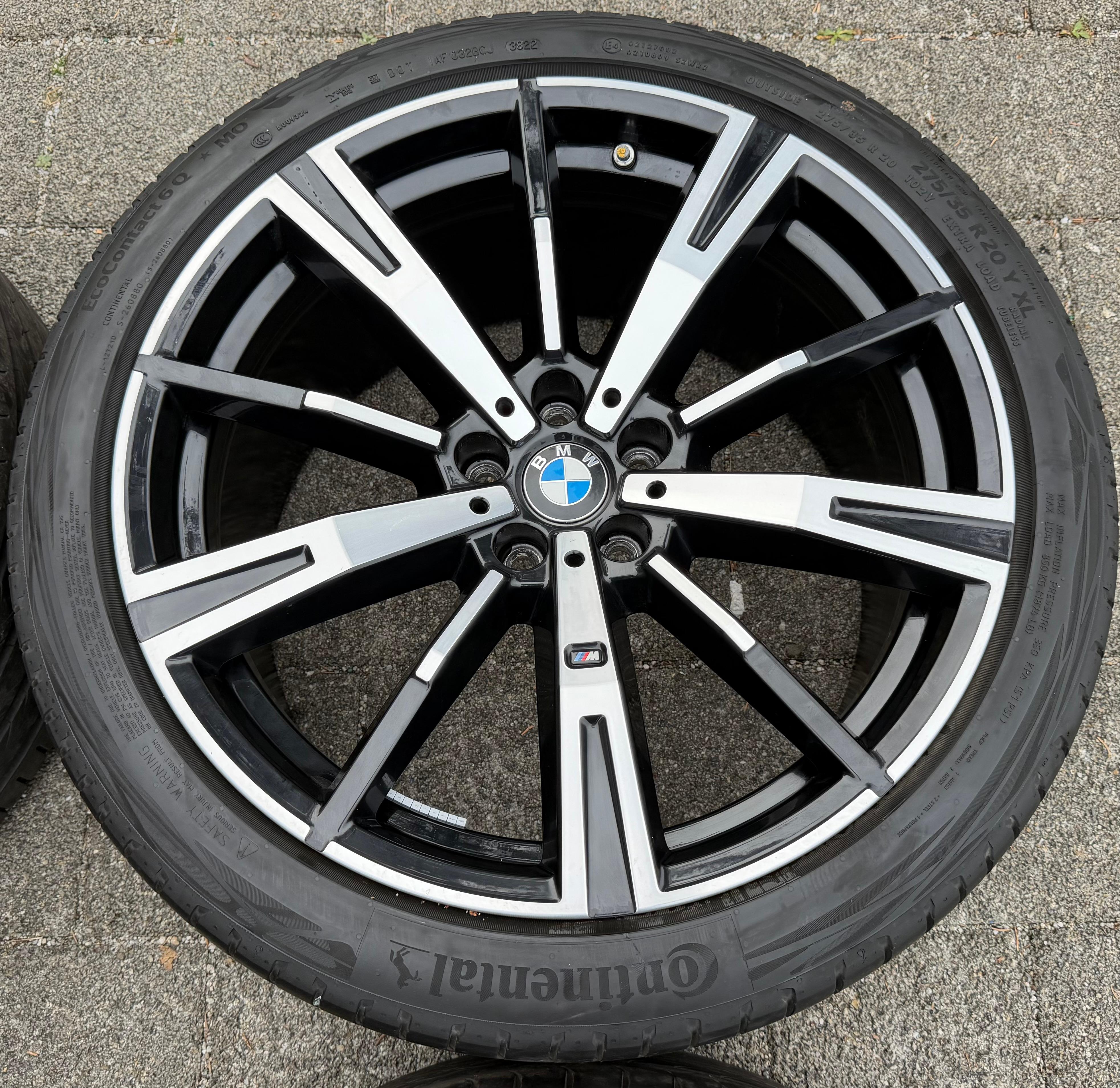 4 ruedas de verano originales de aleación de 20" para BMW i5 Serie 5 G60 G61, diseño M938, Continental, RDKS