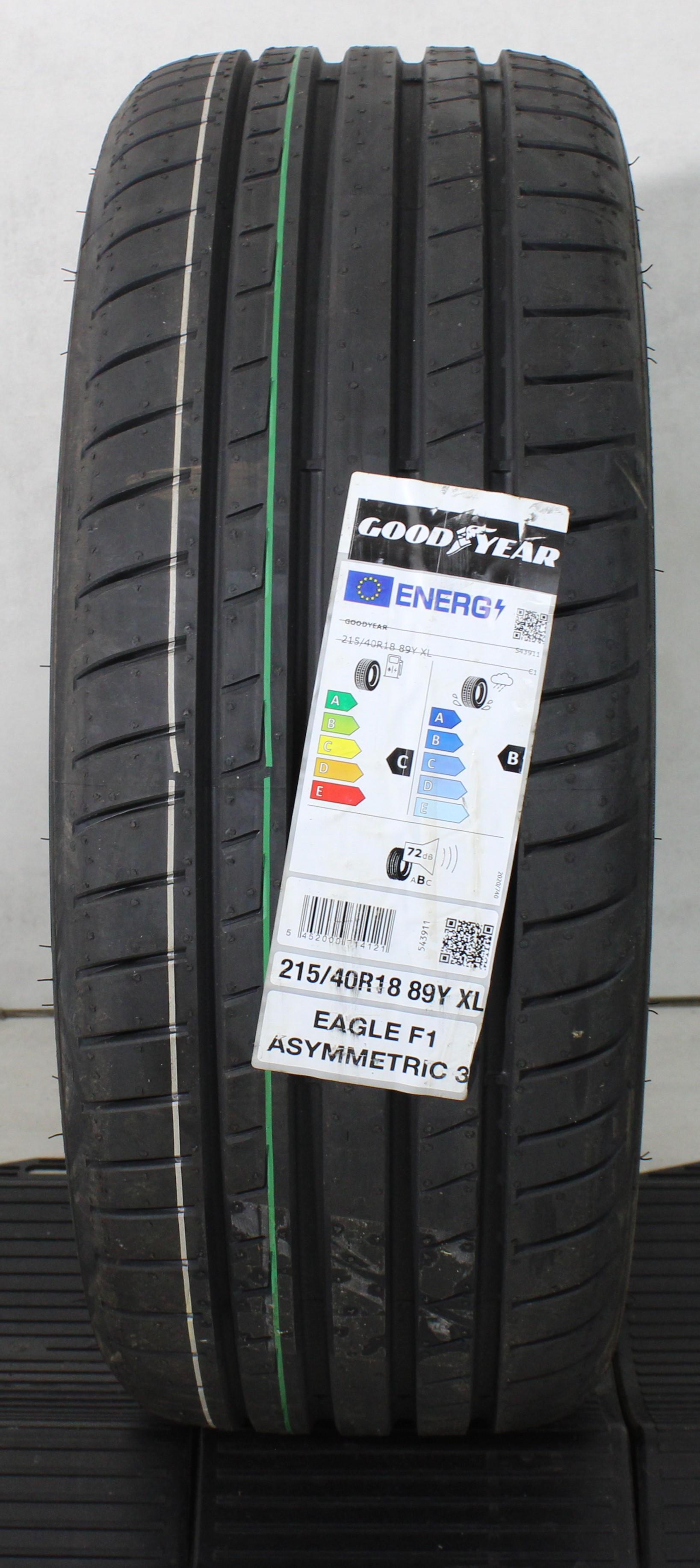 1 x 215/40R18 89Y Sommerreifen Goodyear Eagle F1 Asymmetric 3 AO 2022