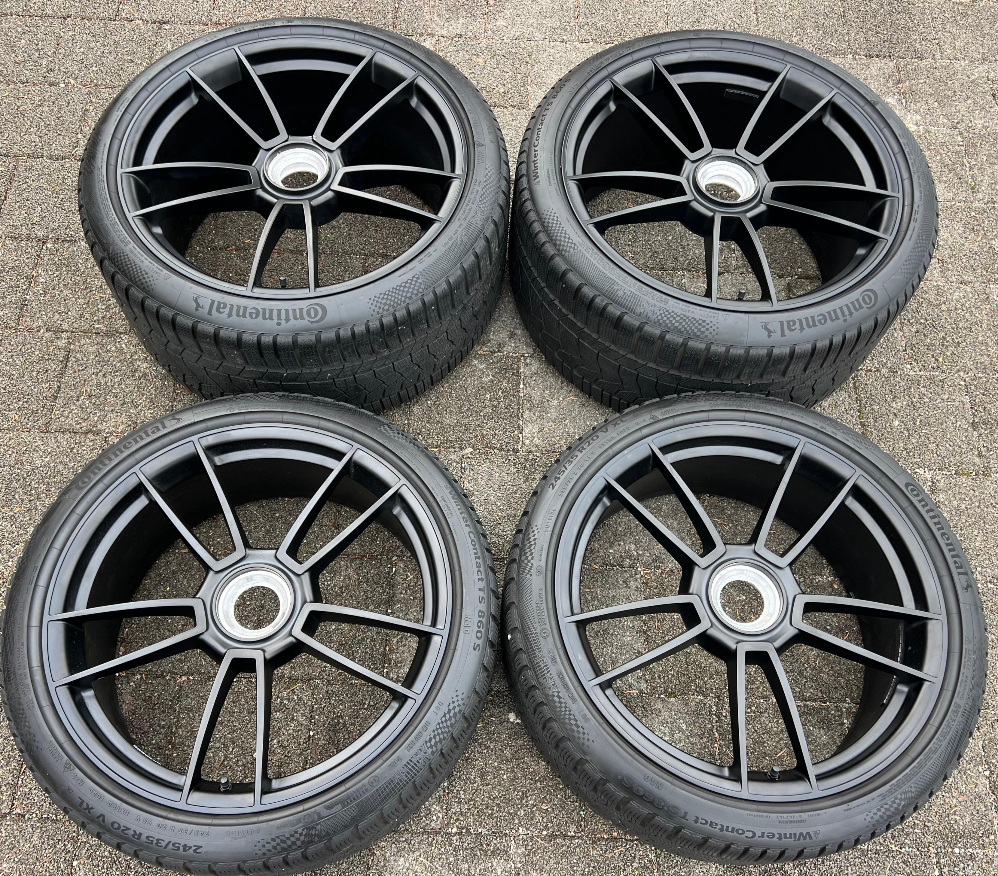 4 ORIGINAL 20" 21" ALU WINTERRÄDER PORSCHE 911 992 GTS ZENTRALVERSCHLUSS CENTERLOCK