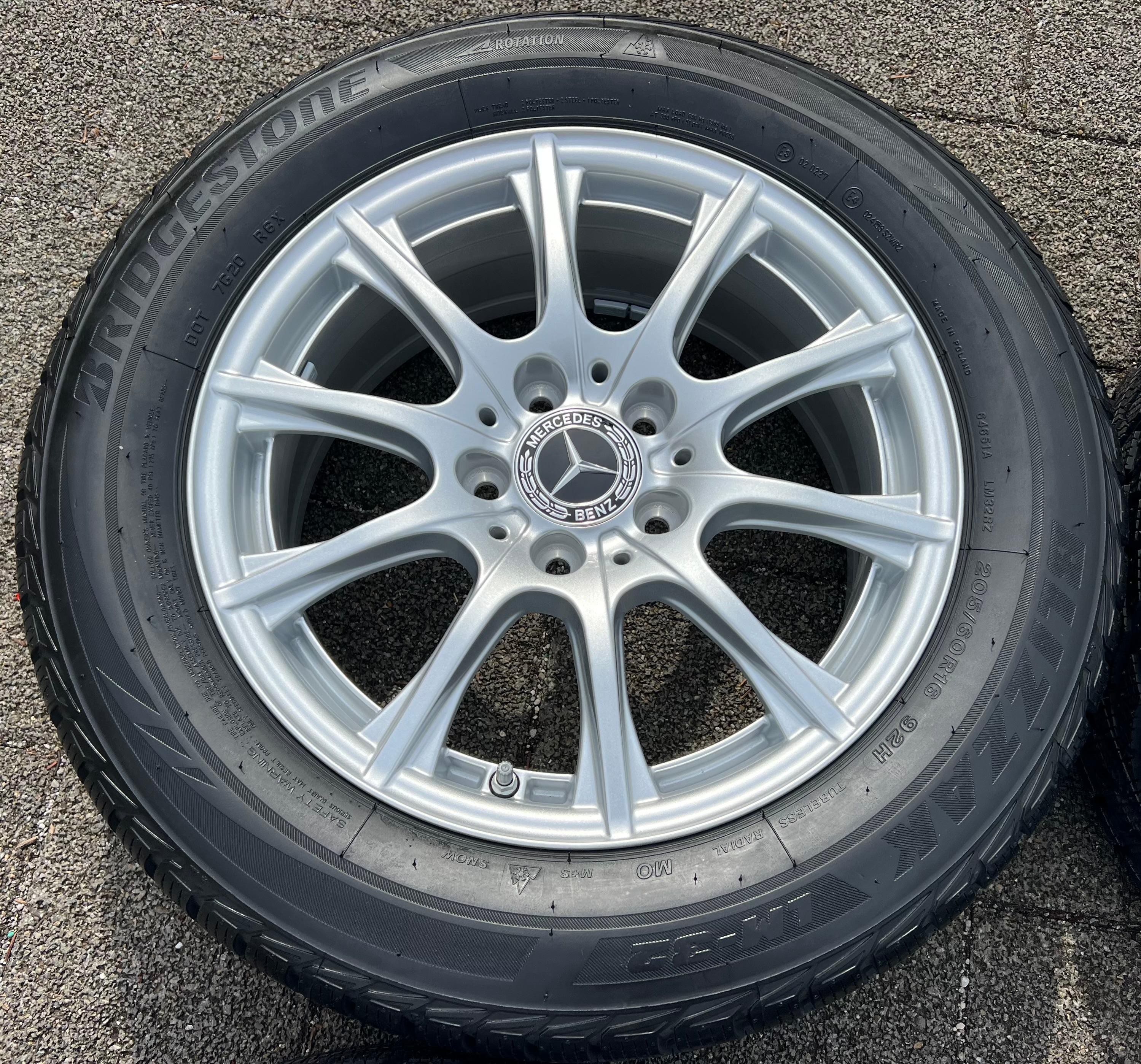 4 RUEDAS DE ALEACIÓN ORIGINALES DE INVIERNO PARA MERCEDES CLASE C W205 205 A2054012400 CON RDKS, ENVÍO GRATUITO