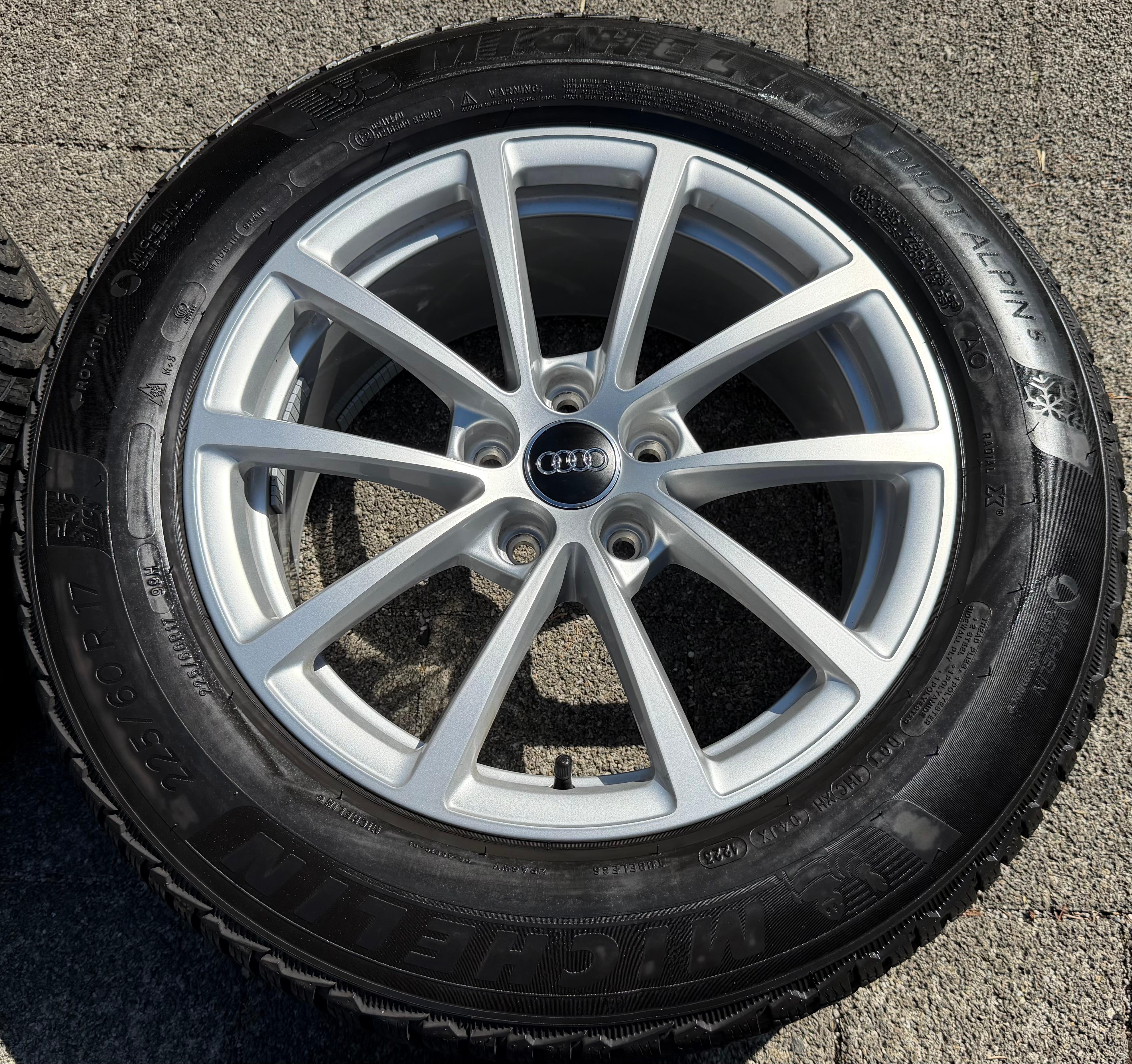 4 roues hiver complètes en aluminium d’origine 17" Audi A6 4K C8 F2 225/60R17 99H 4K0601025 Michelin