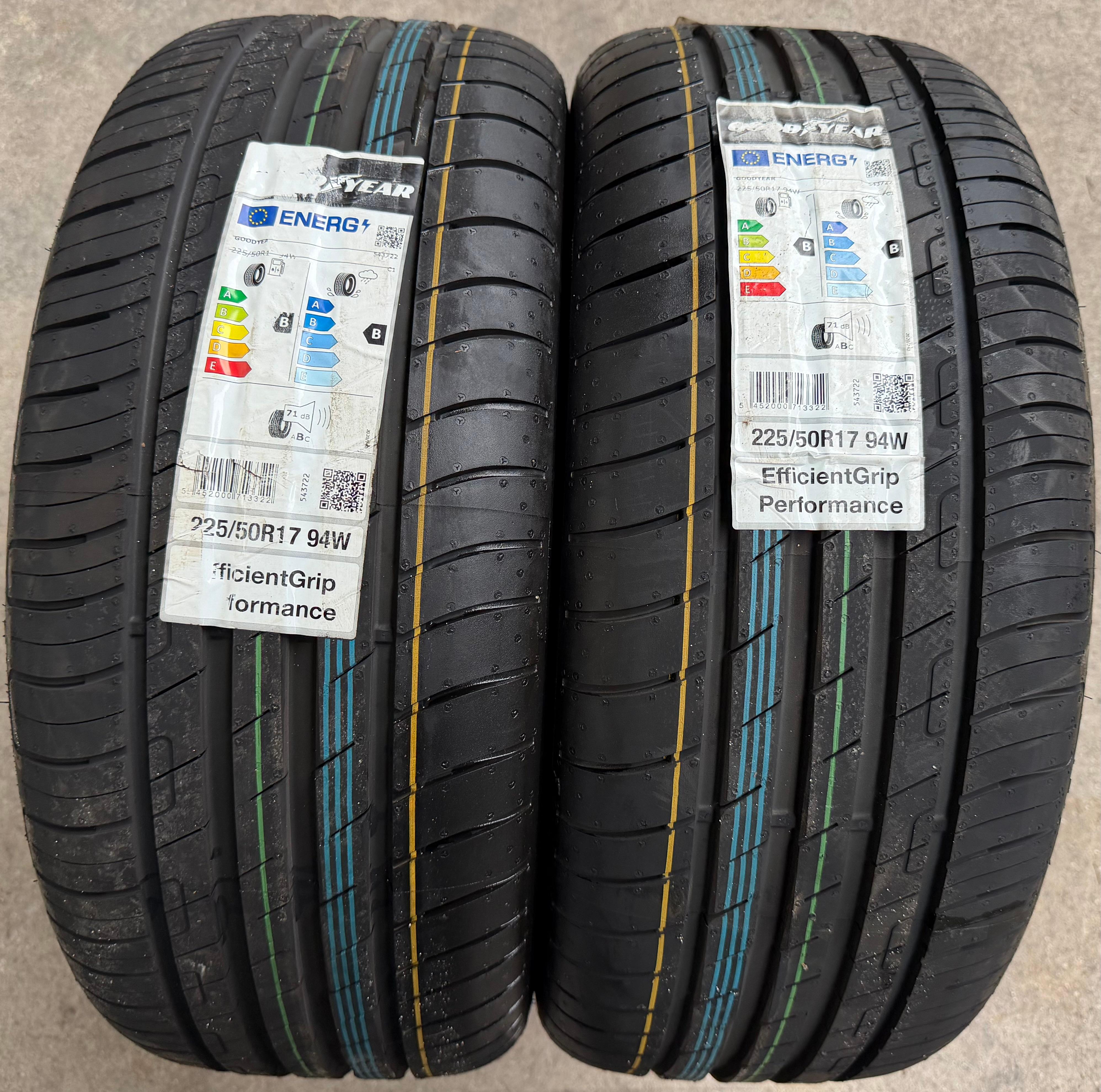 2 x 225/50R17 94W pneus été Goodyear Efficient Grip Performance NEU 2021