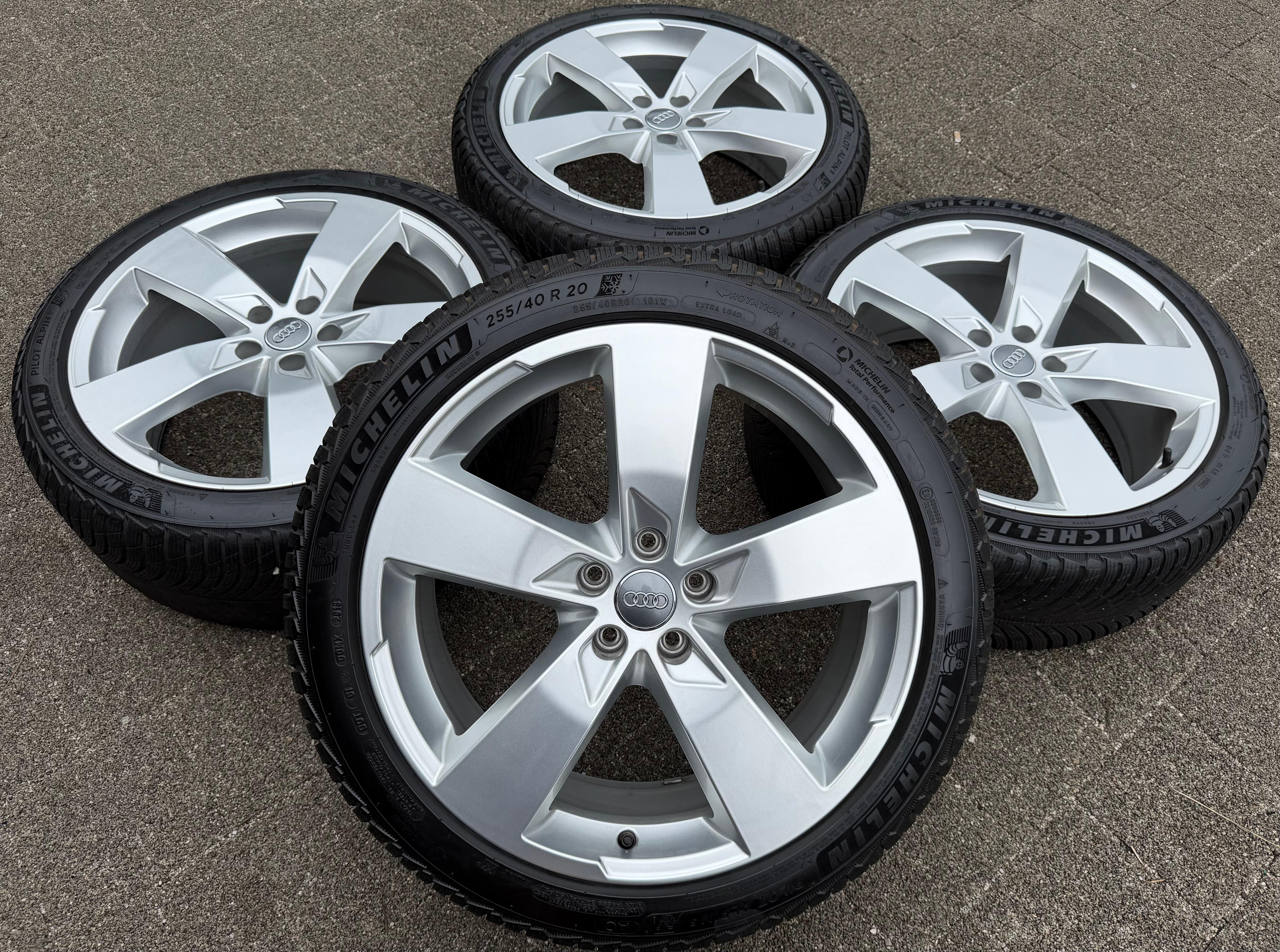 4 roues hiver complètes en aluminium d’origine 20" Audi A6 S6 C8 4K0601025K 255/40R20 101W Michelin Alpin