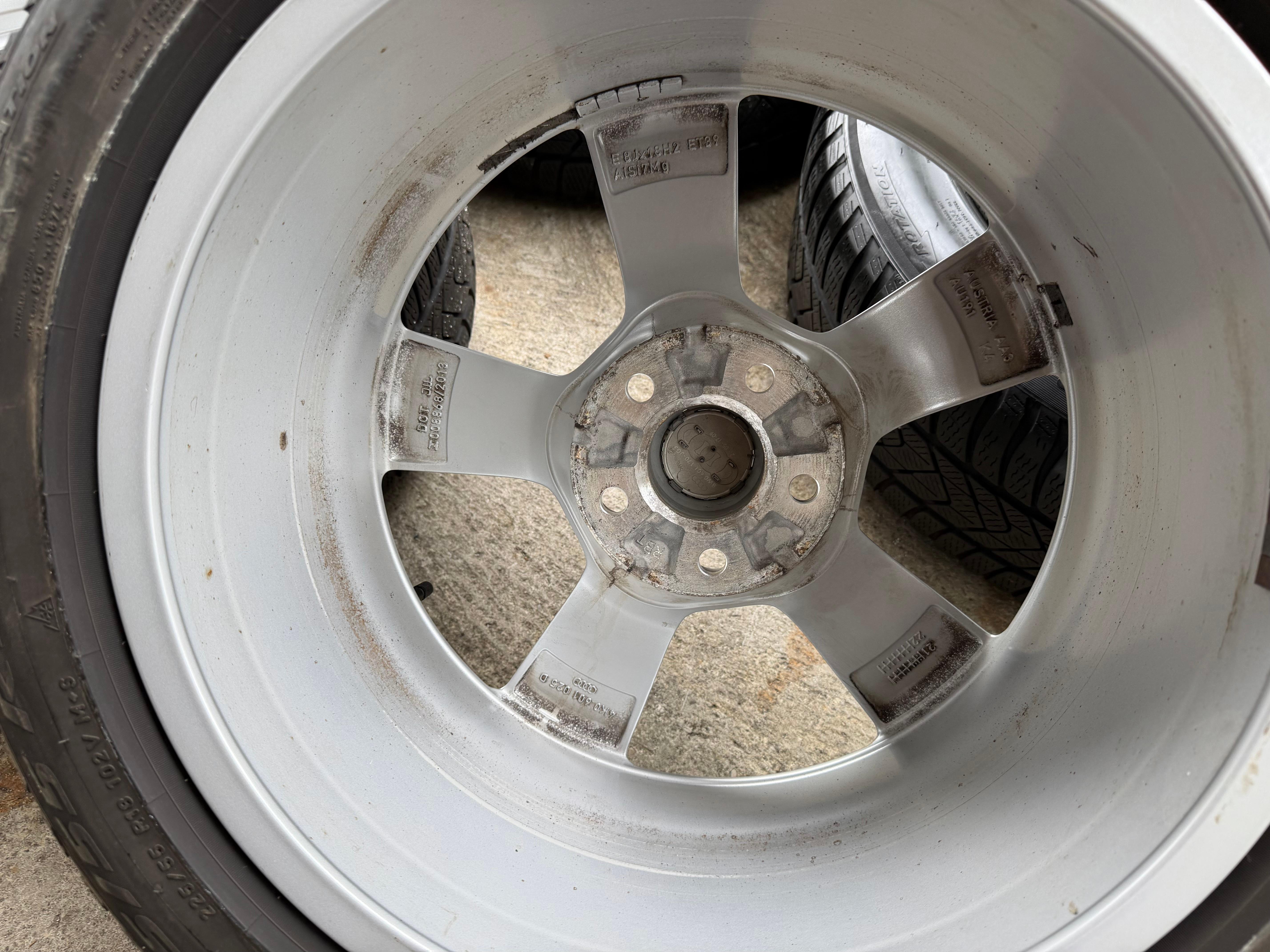 4 ruedas de invierno originales de aleación de 18" para Audi A6 4K C8 225/55R18 102V Pirelli 2021