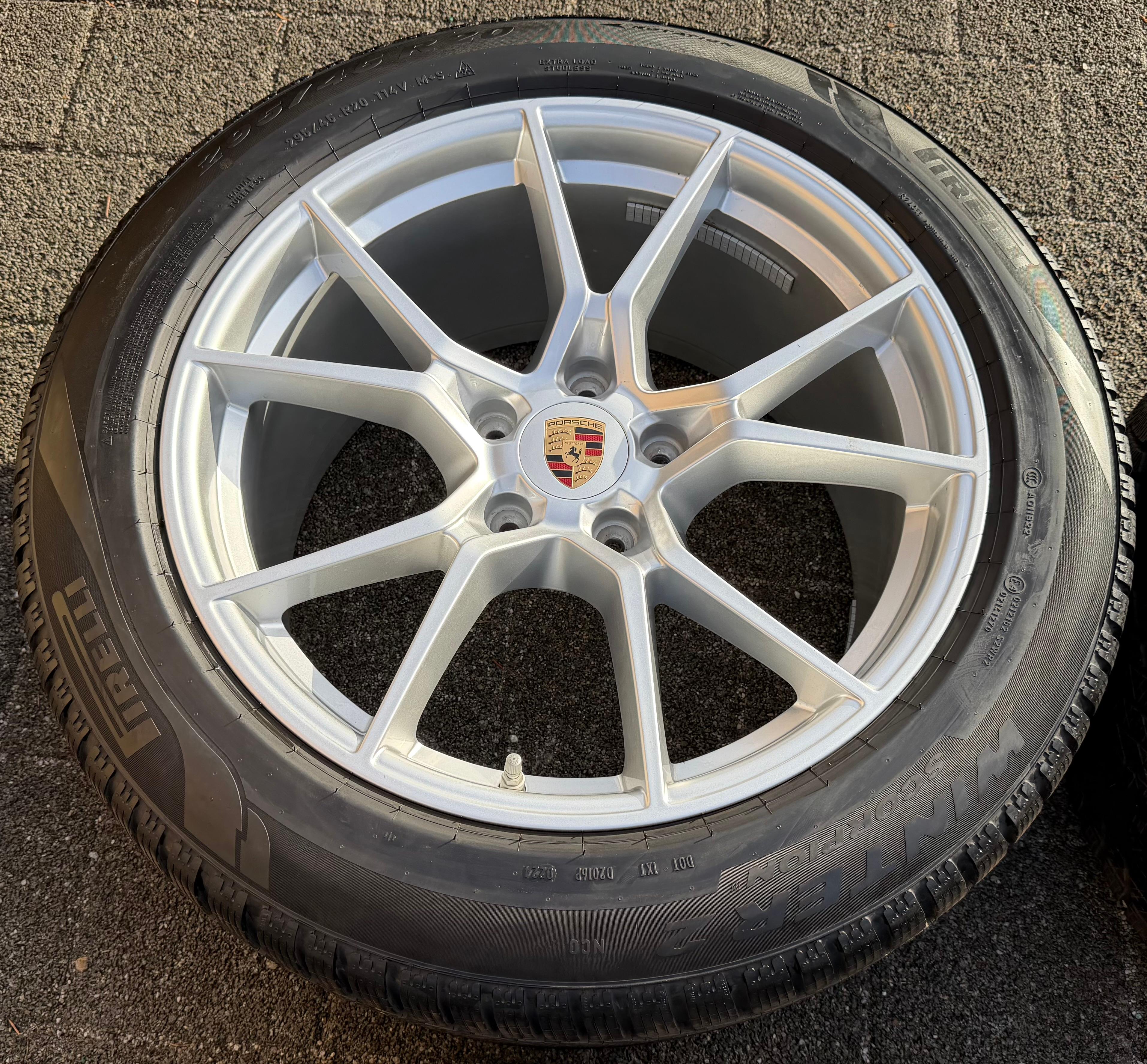 4 ruedas de invierno de aleación originales de 20" para Porsche Cayenne II E3 9YA 9Y0601025CB 9Y0601025CC