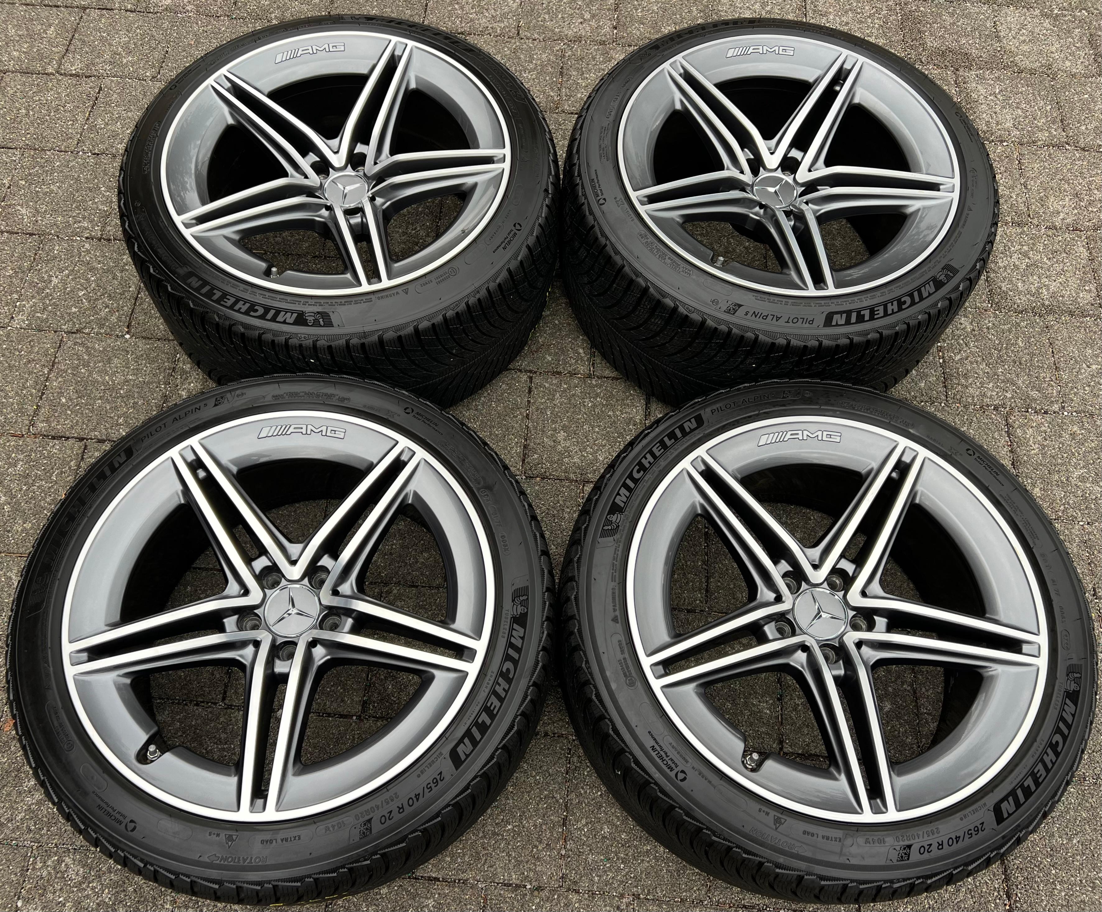4 ORIGINELE 20" LICHTMETALEN WINTERWIELEN MERCEDES BENZ AMG GT X290 A2904010400 A2904010500