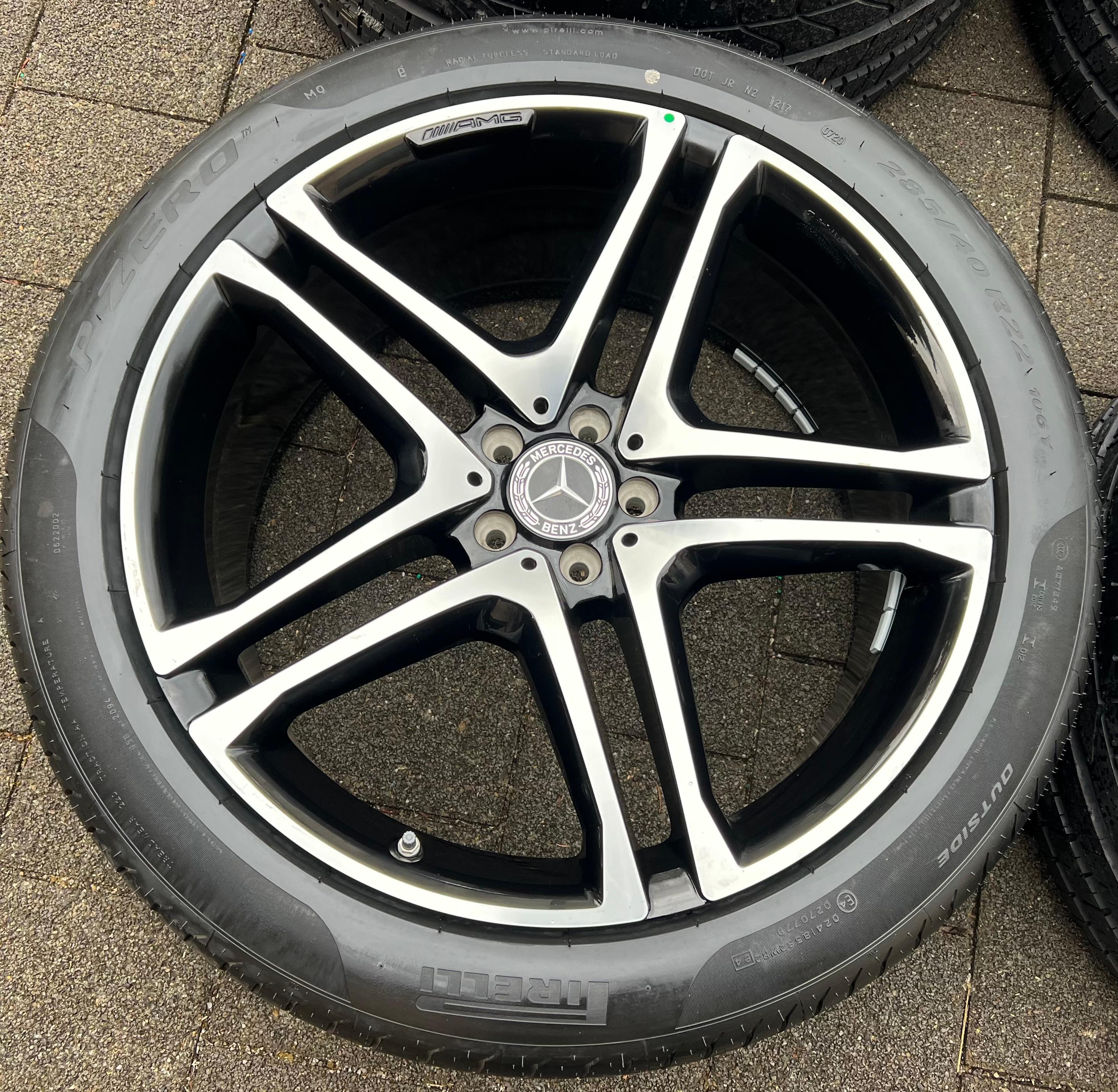 4 ROUES D'ÉTÉ ORIGINALES 22" EN ALU MERCEDES GLE COUPE C292 A2924013000 A2924012100 FRANCO DE PORT