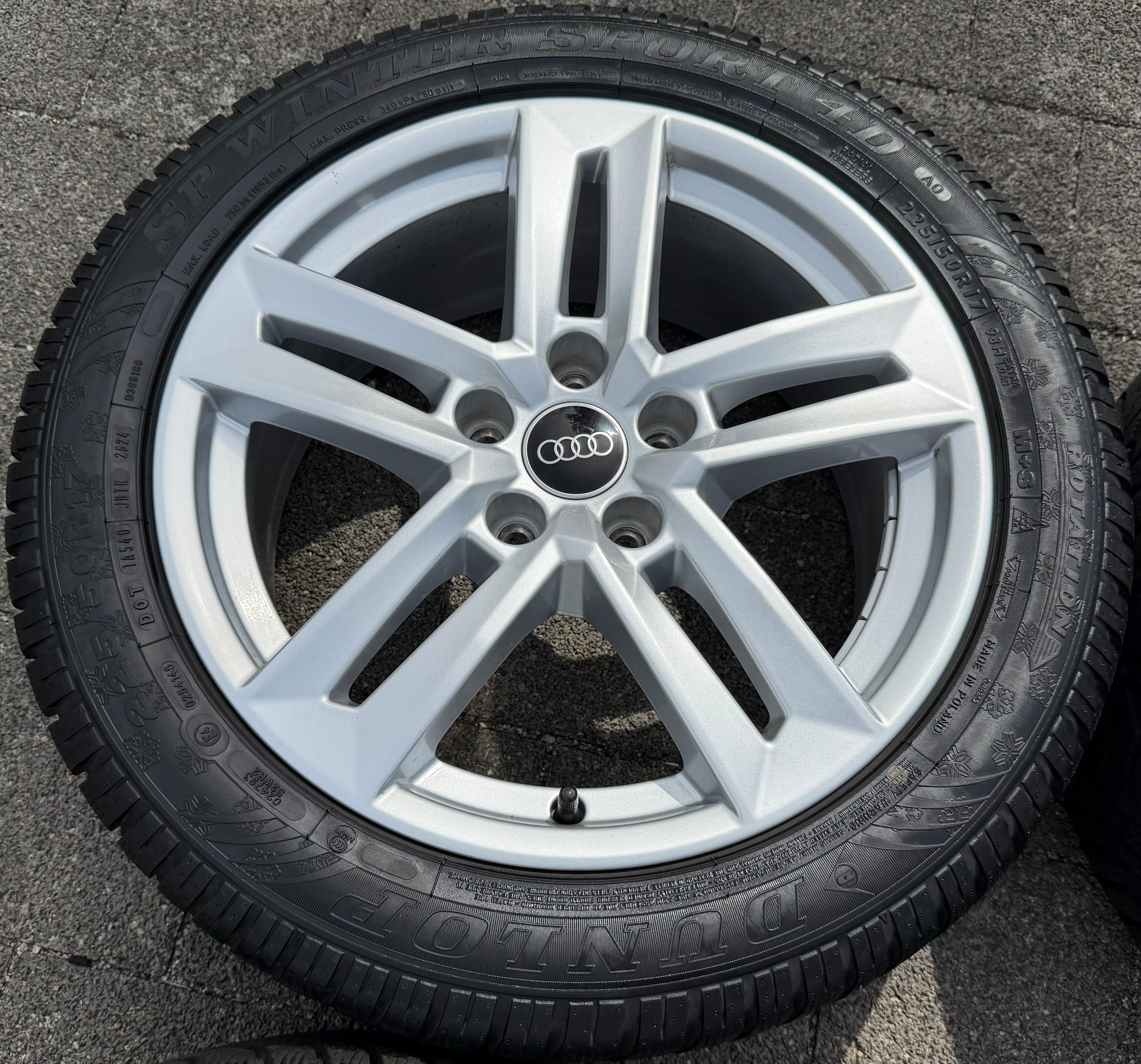 4 Original 17" Alu Winterräder Audi A4 B9 8W 8W0601025P 225/50R17 98H Dunlop 2024