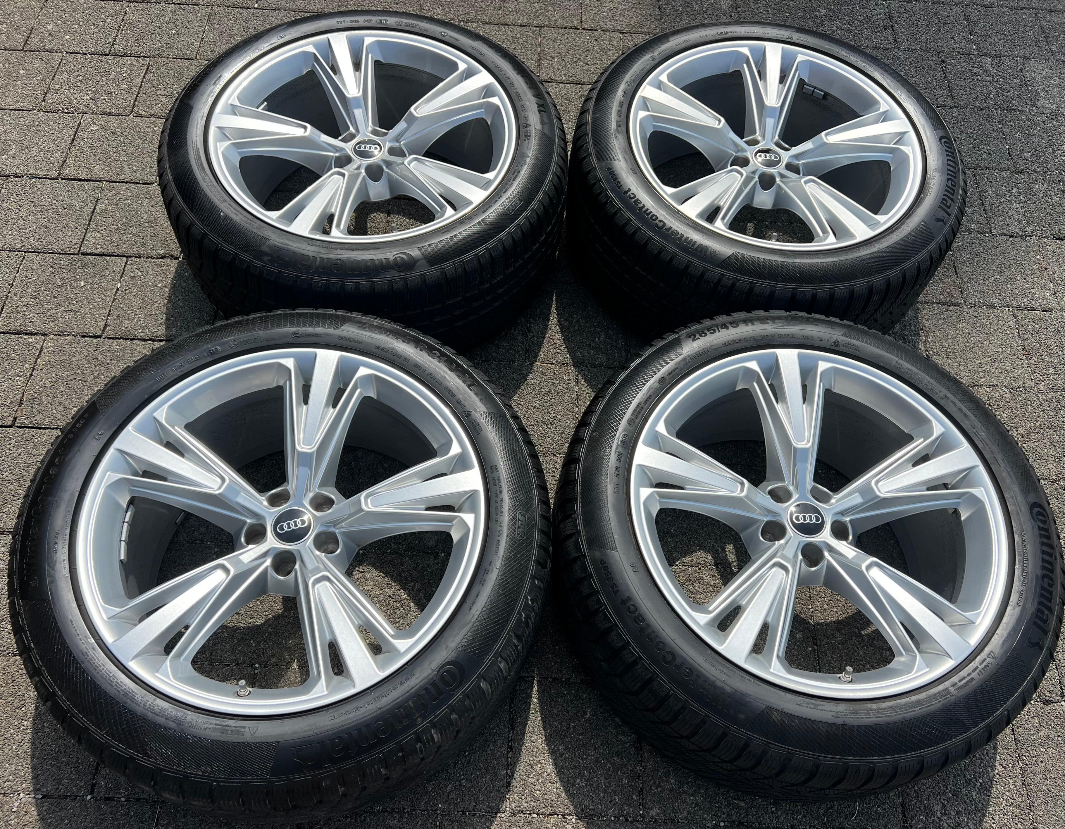 4 ORIGINAL 21" ALU WINTERRÄDER AUDI Q8 SQ8 4M 4M8601025H 285/45R21 113V CONTINENTAL FREIHAUS