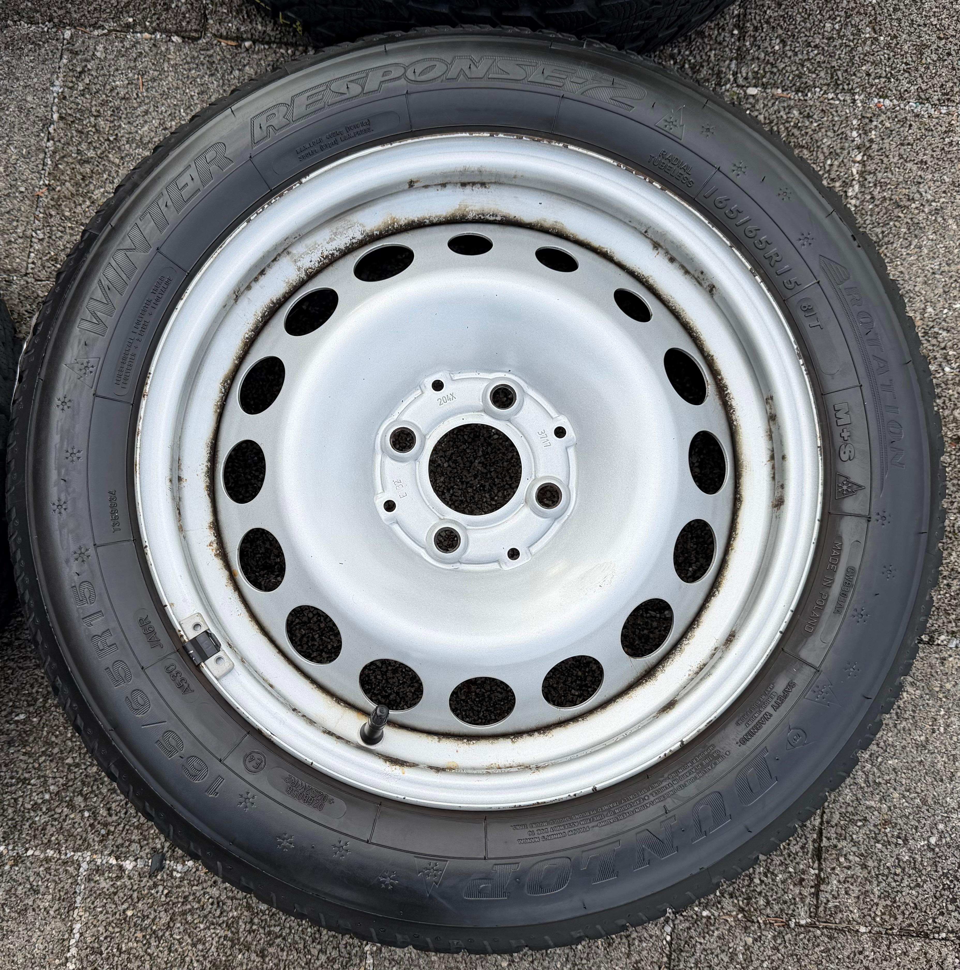 4 Original Winterräder Smart 453 165/65R15 81T 185/60R15 84T Dunlop RDKS 2018