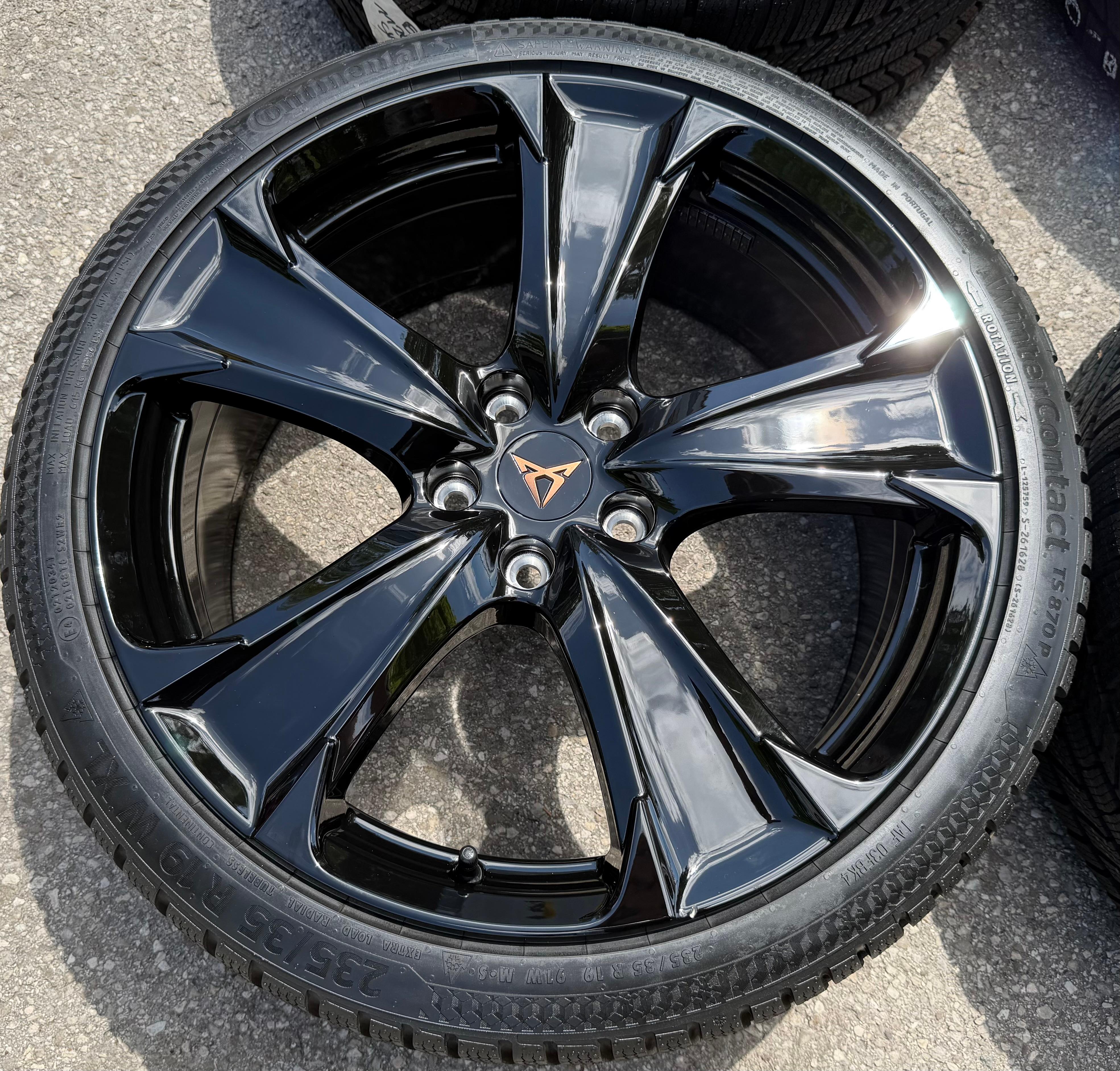 4 ORIGINELE 19" ALU WINTERRDER-VELGEN LEON CUPRA 5FA601025F ZWART NIEUW GRATIS VERZENDING
