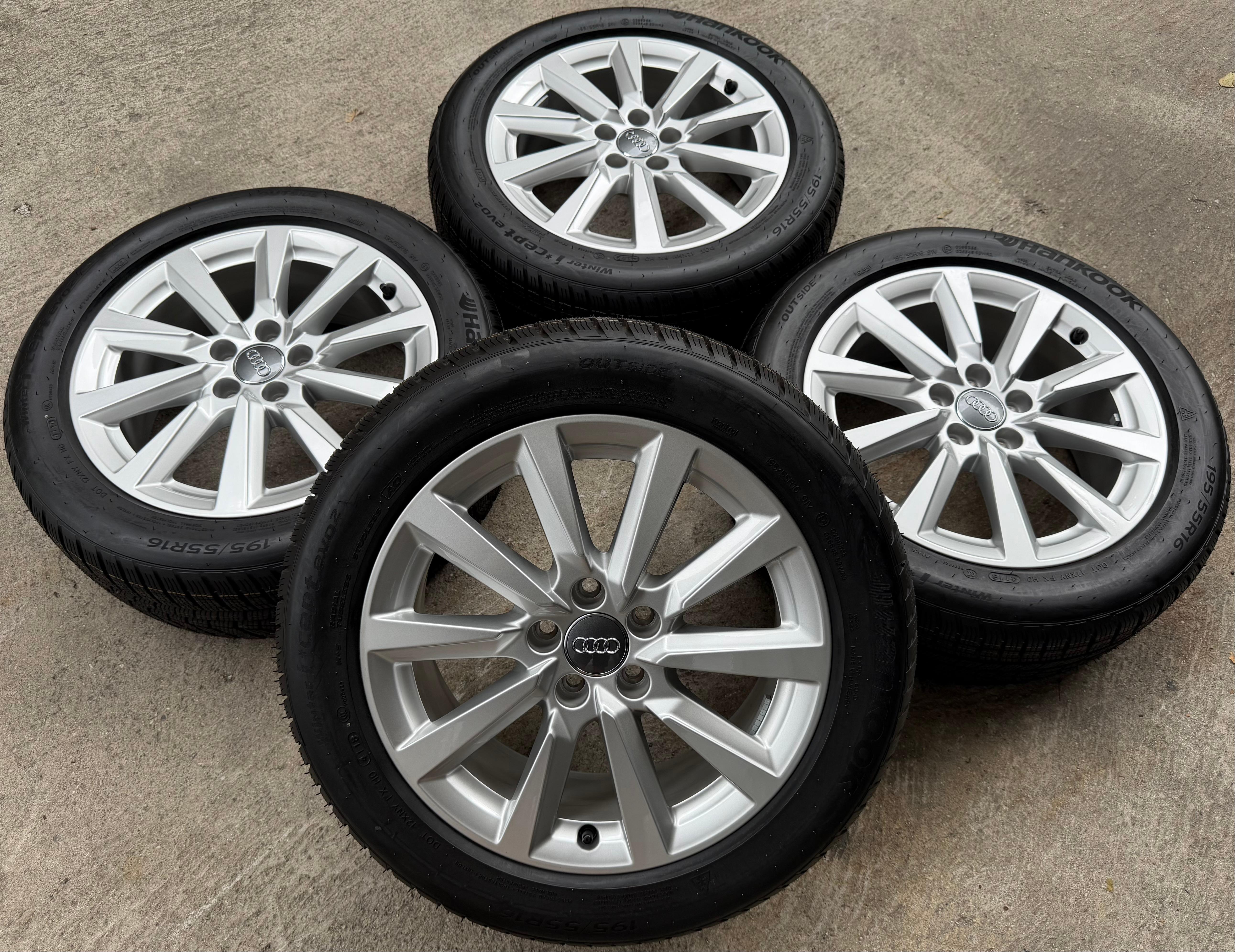 4 Original Alu Winterräder Audi A1 GB 82A601025C 195/55R16 91V Bridgestone