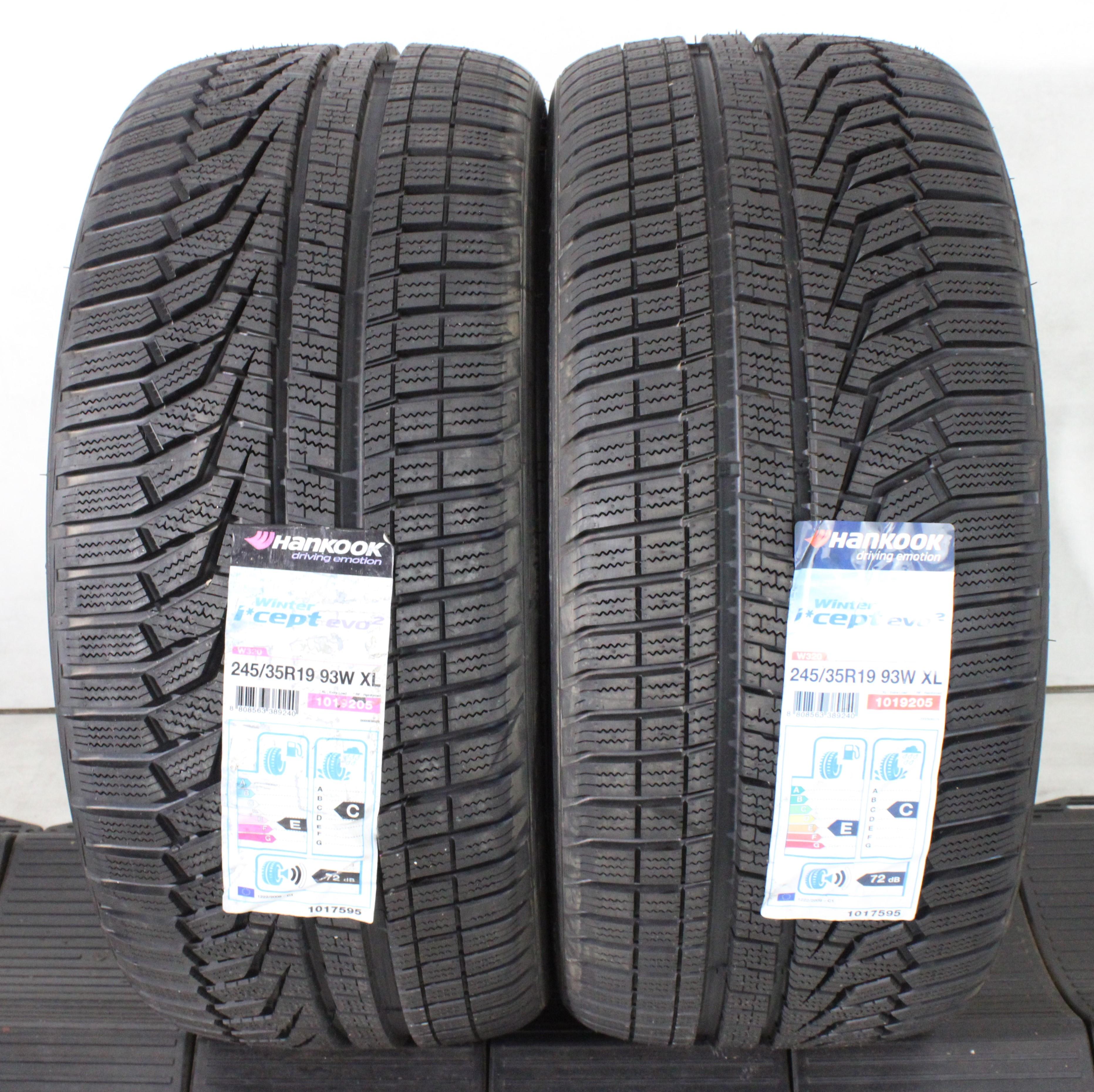 2 x 245/35R19 93W Winterreifen Hankook Winter I*Cept Evo 2 NEU 2019