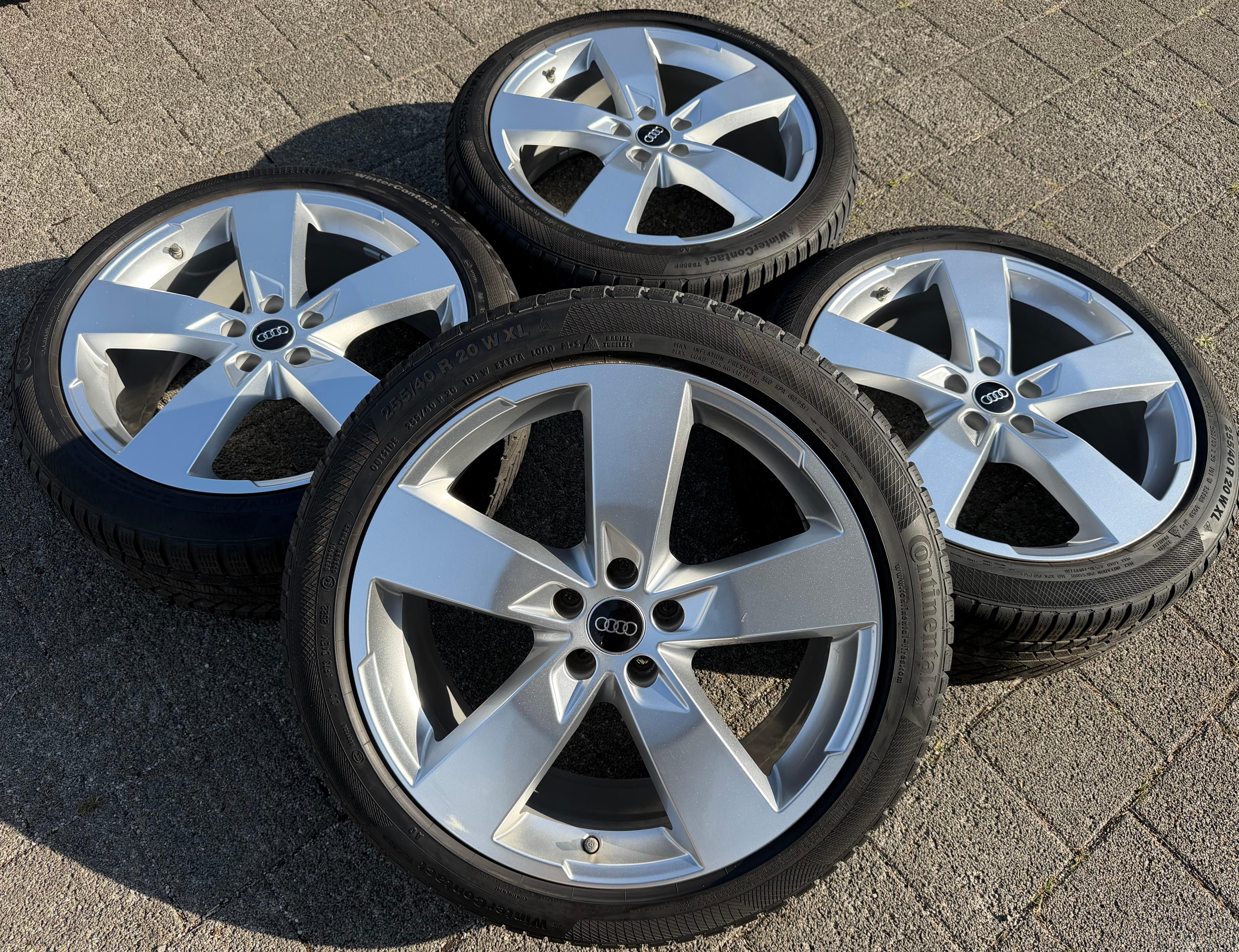 4 Original 20" Alu Winterräder Audi A6 S6 C8 F2 4K0601025K 2022 255/40R20 101W Continental