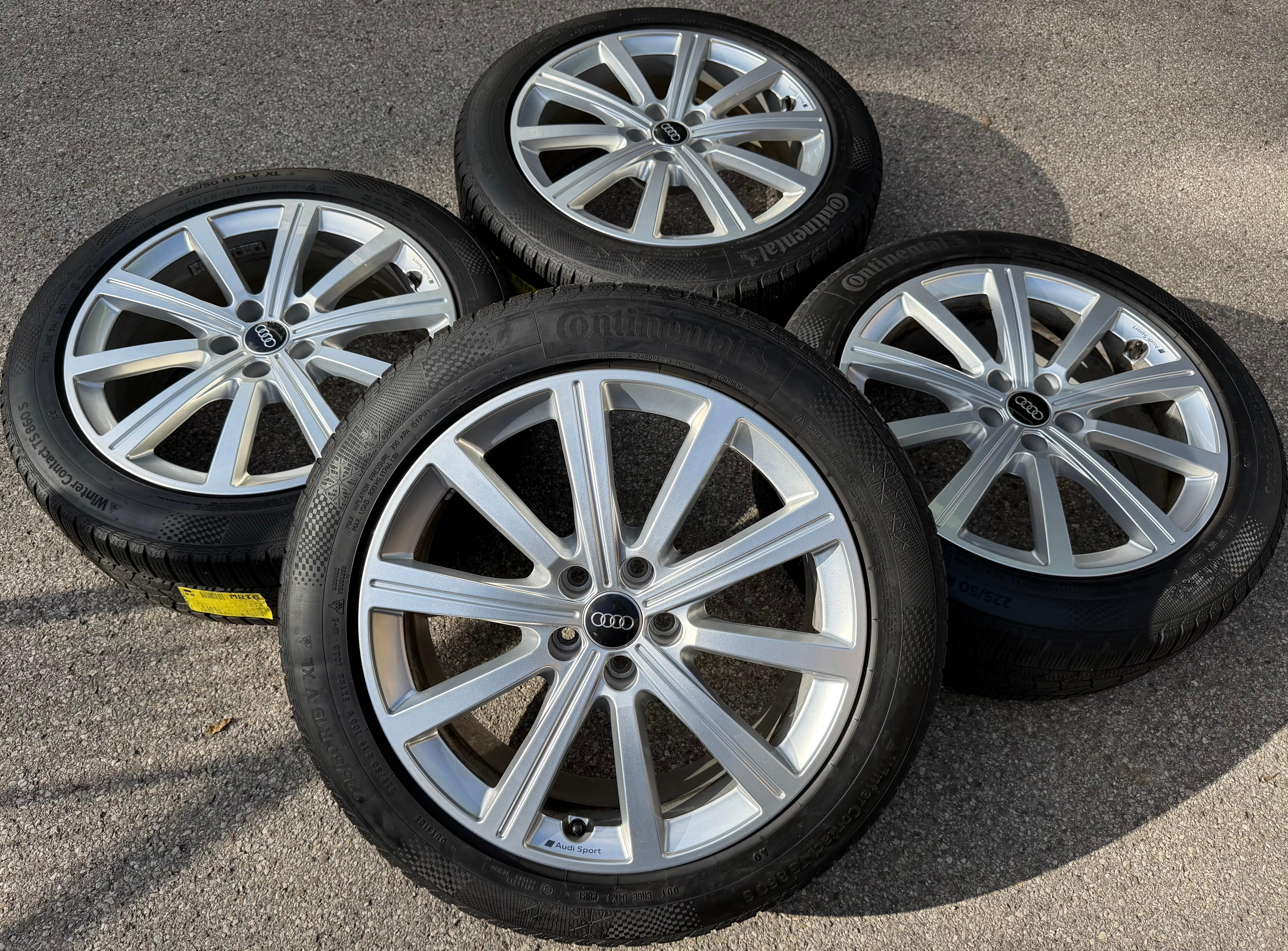4 Original 19" Alu Winterräder Audi RSQ3 F3 83A601025AB 225/50R19 99V Continental
