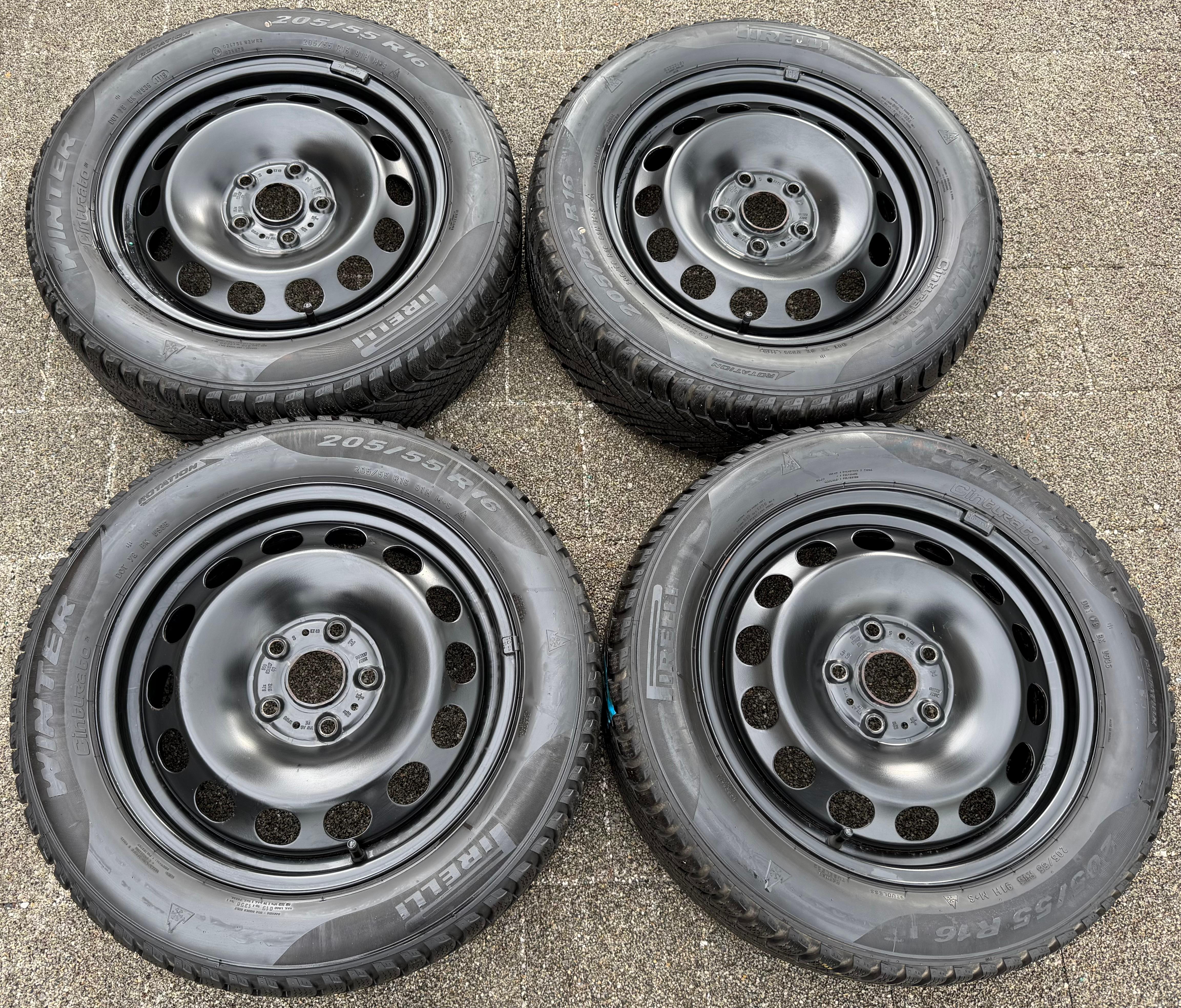 4 Winterräder VW Golf 7 Audi A3 8V Seat Leon 5F Skoda Octavia 5E 205/55R16 91H Pirelli