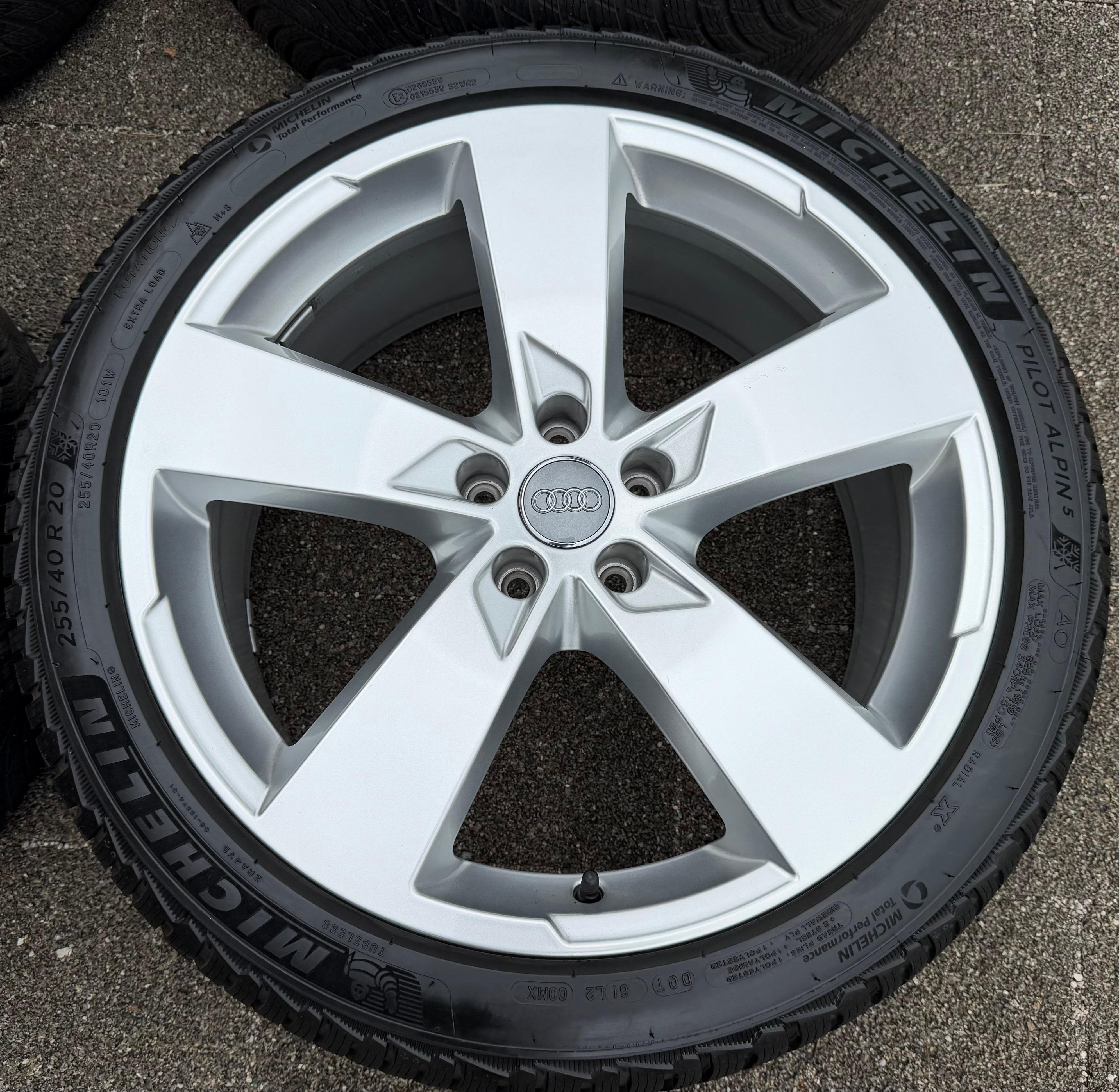 4 roues hiver complètes en aluminium d’origine 20" Audi A6 S6 C8 4K0601025K 255/40R20 101W Michelin Alpin