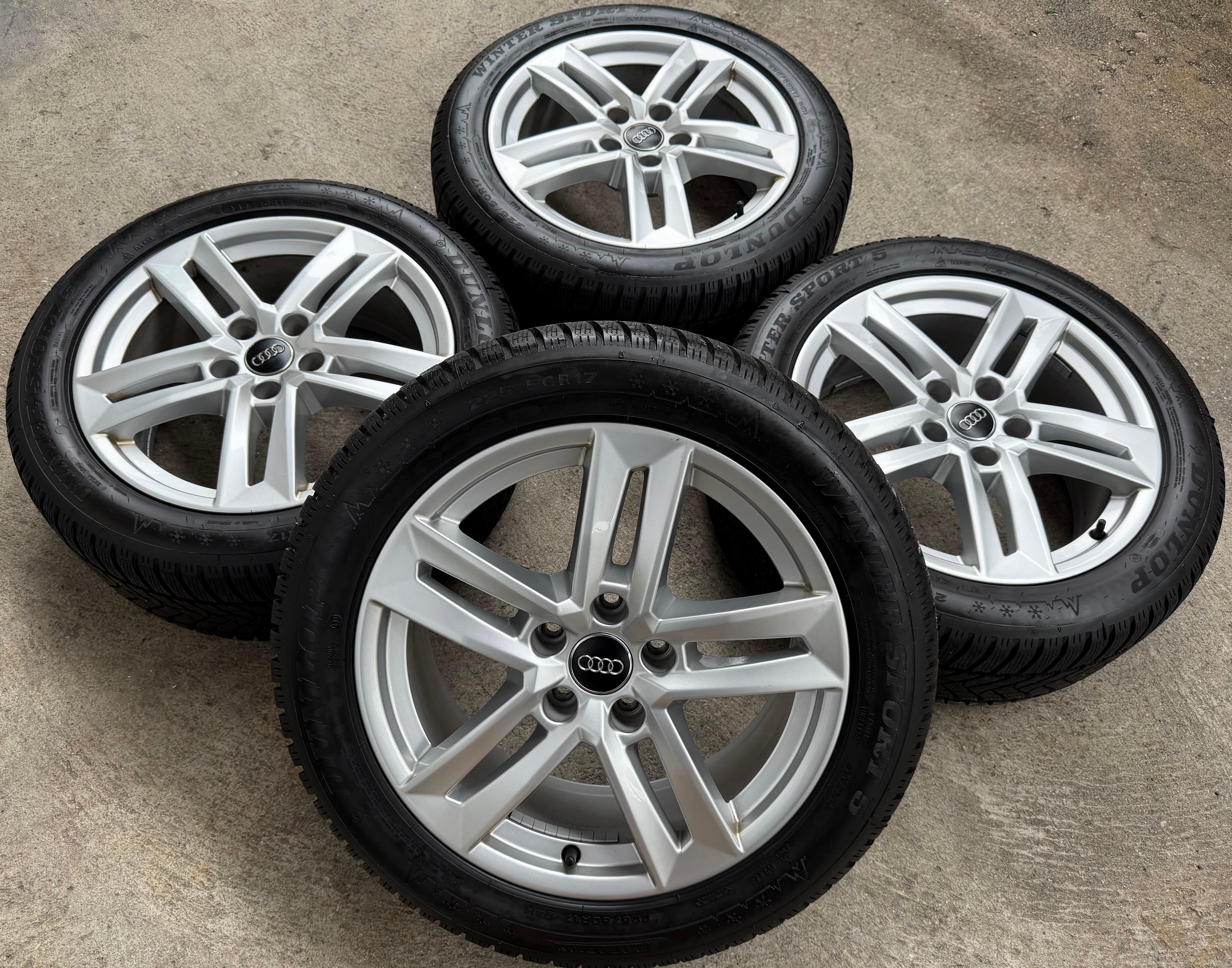 4 Original 17" Alu Winterräder Audi A4 B9 8W 8W0601025P 225/50R17 98H Dunlop