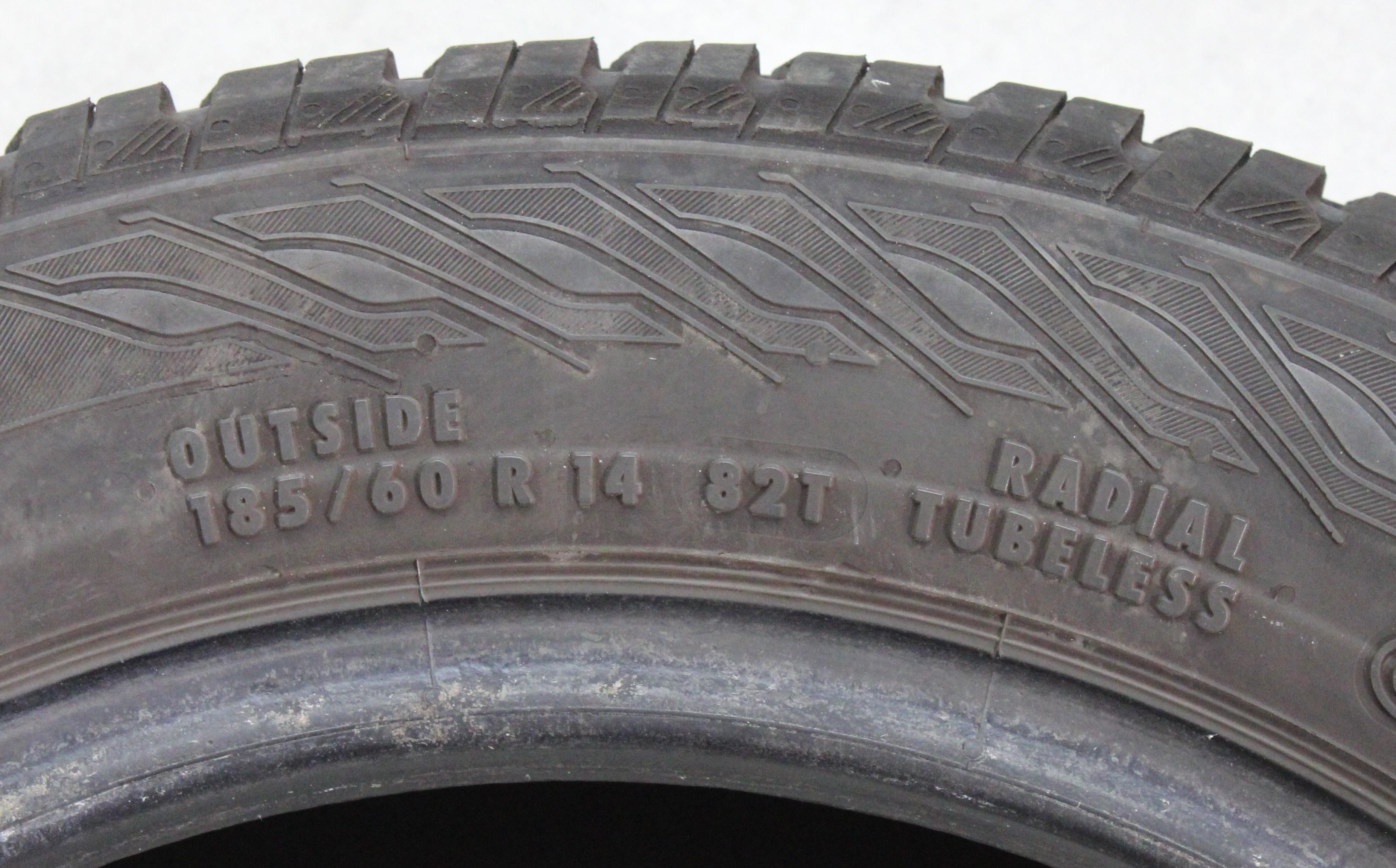 4 x 185/60R14 82T neumáticos de verano Continental Eco Contact 3 6,5-7 mm 2012