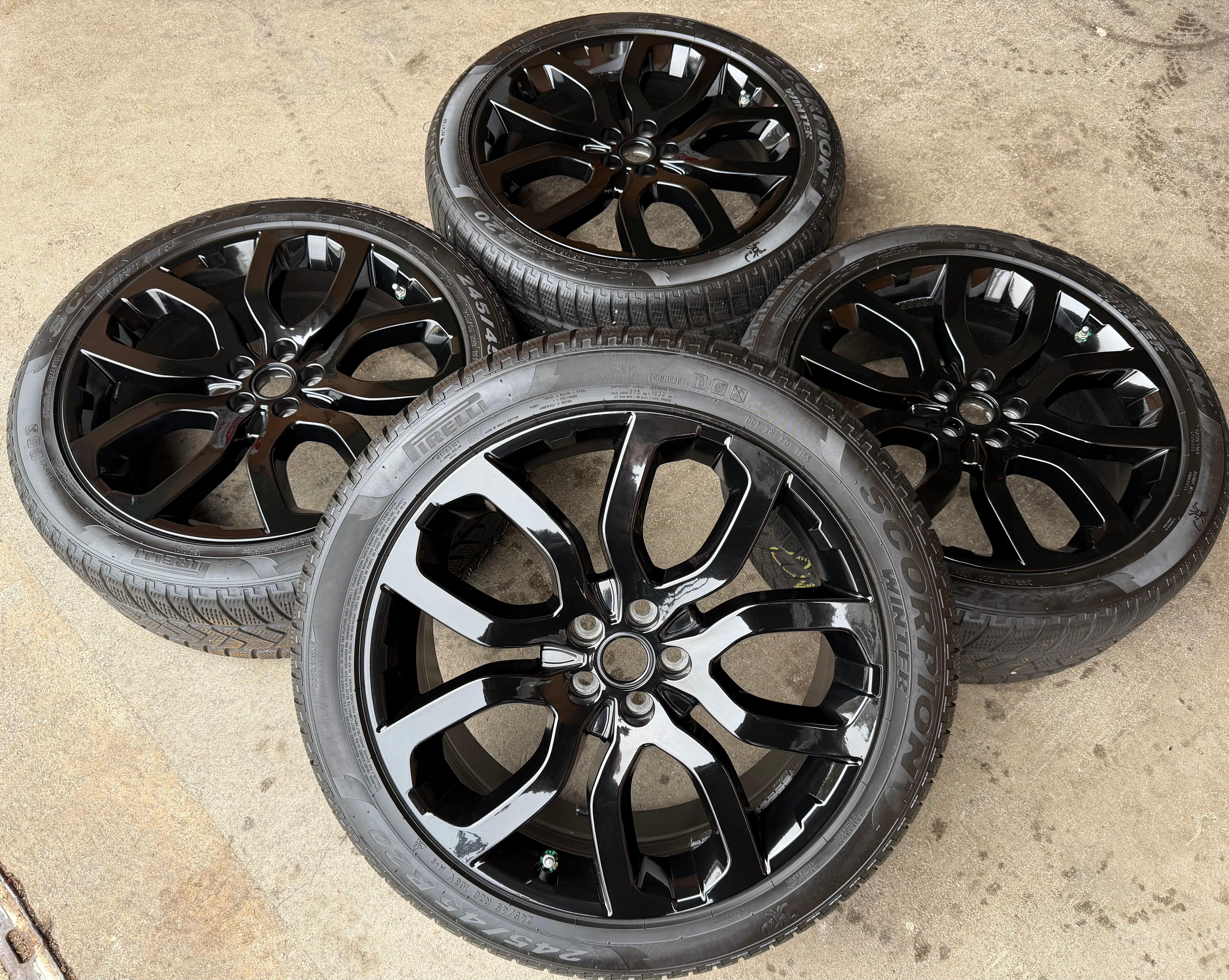 4 ORIGINAL 20" ALU WINTERRÄDER RANGE ROVER LAND ROVER EVOQUE L538 245/45R20 103V