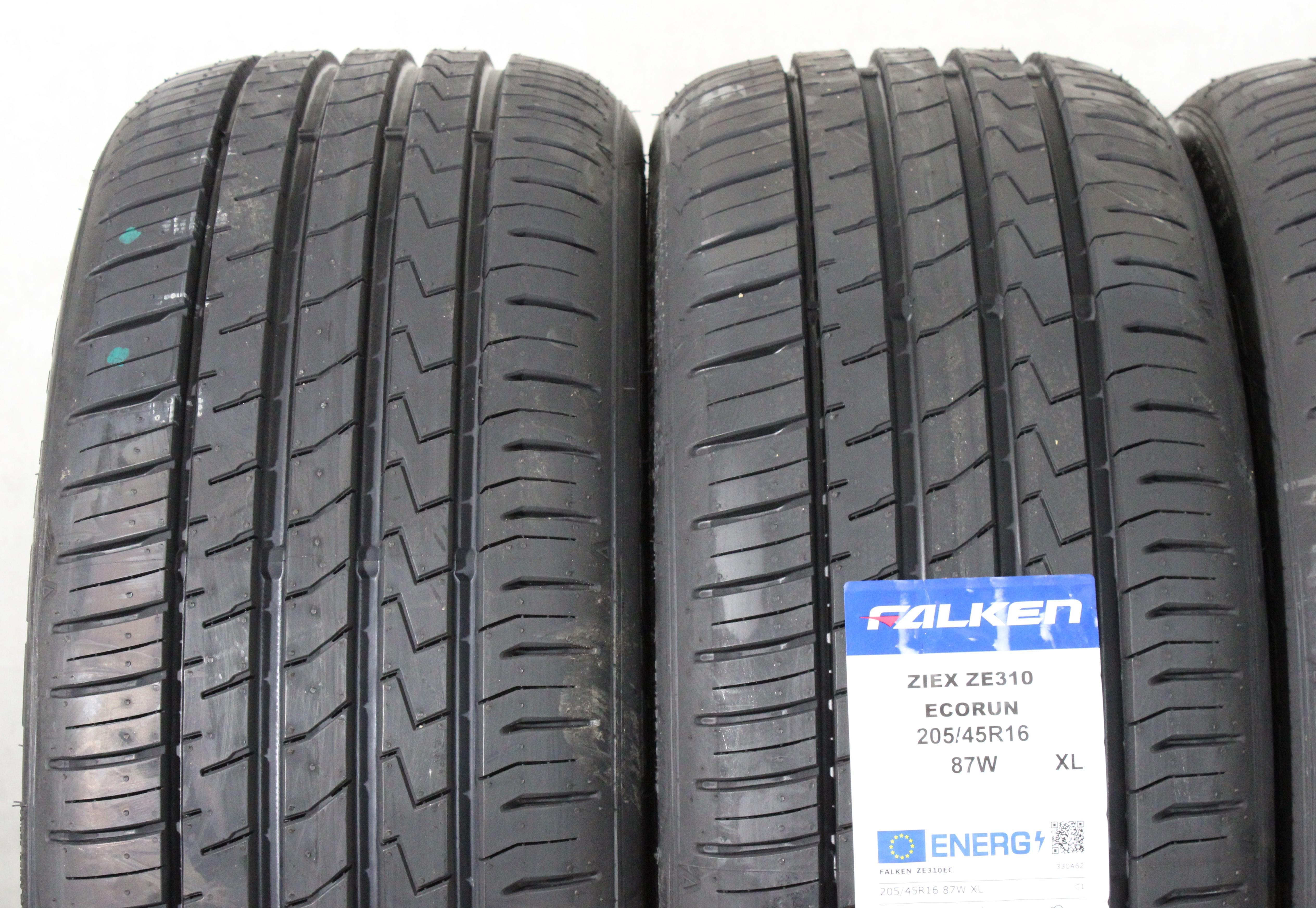 4 neumáticos de verano Falken Ziex ZE310 EcoRun 2022, 205/45R16 87W, NUEVOS