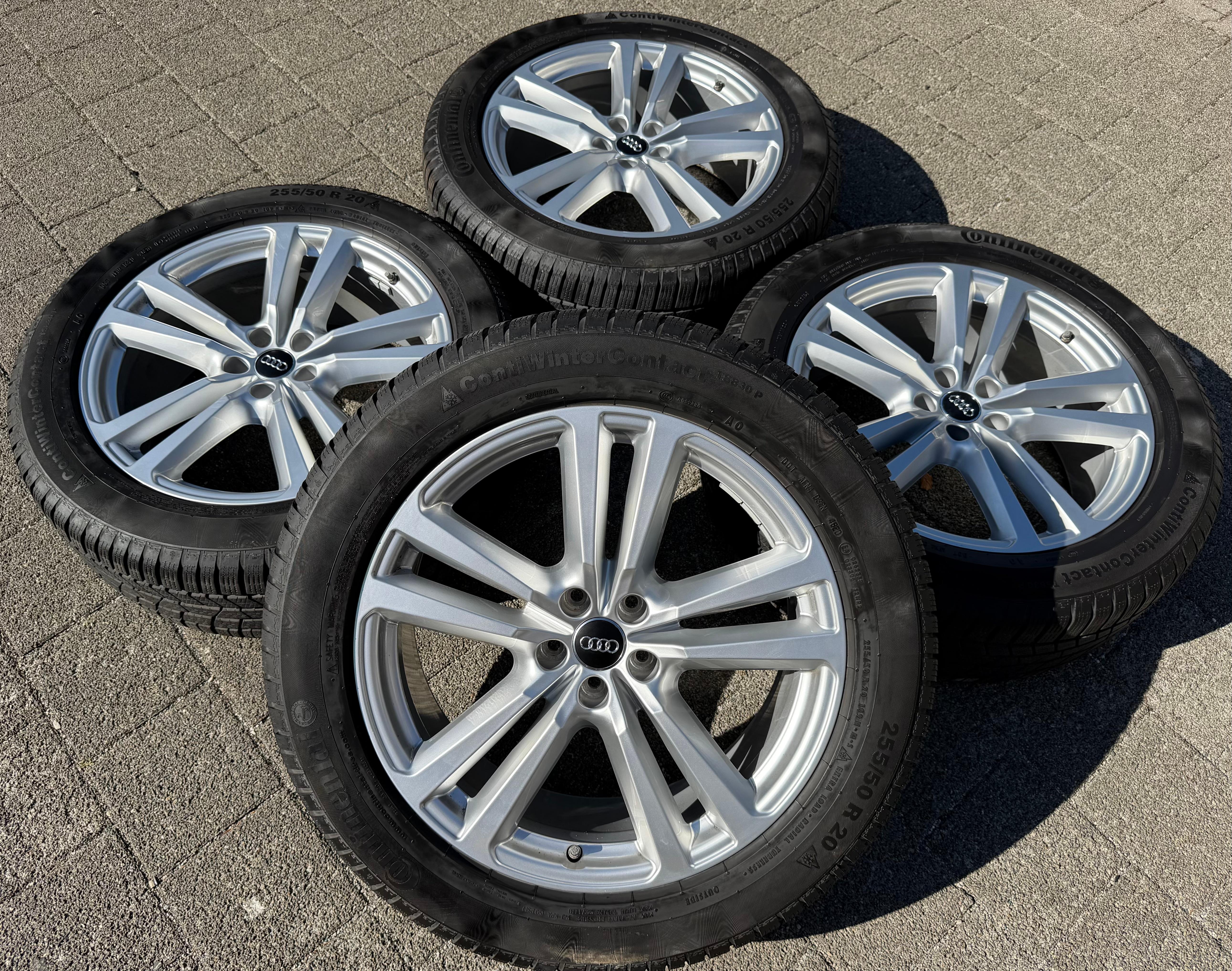 4 Original 20" Alu Winterräder Audi Q7 4M 255/50R20 109H 4M0601025G Winterreifen
