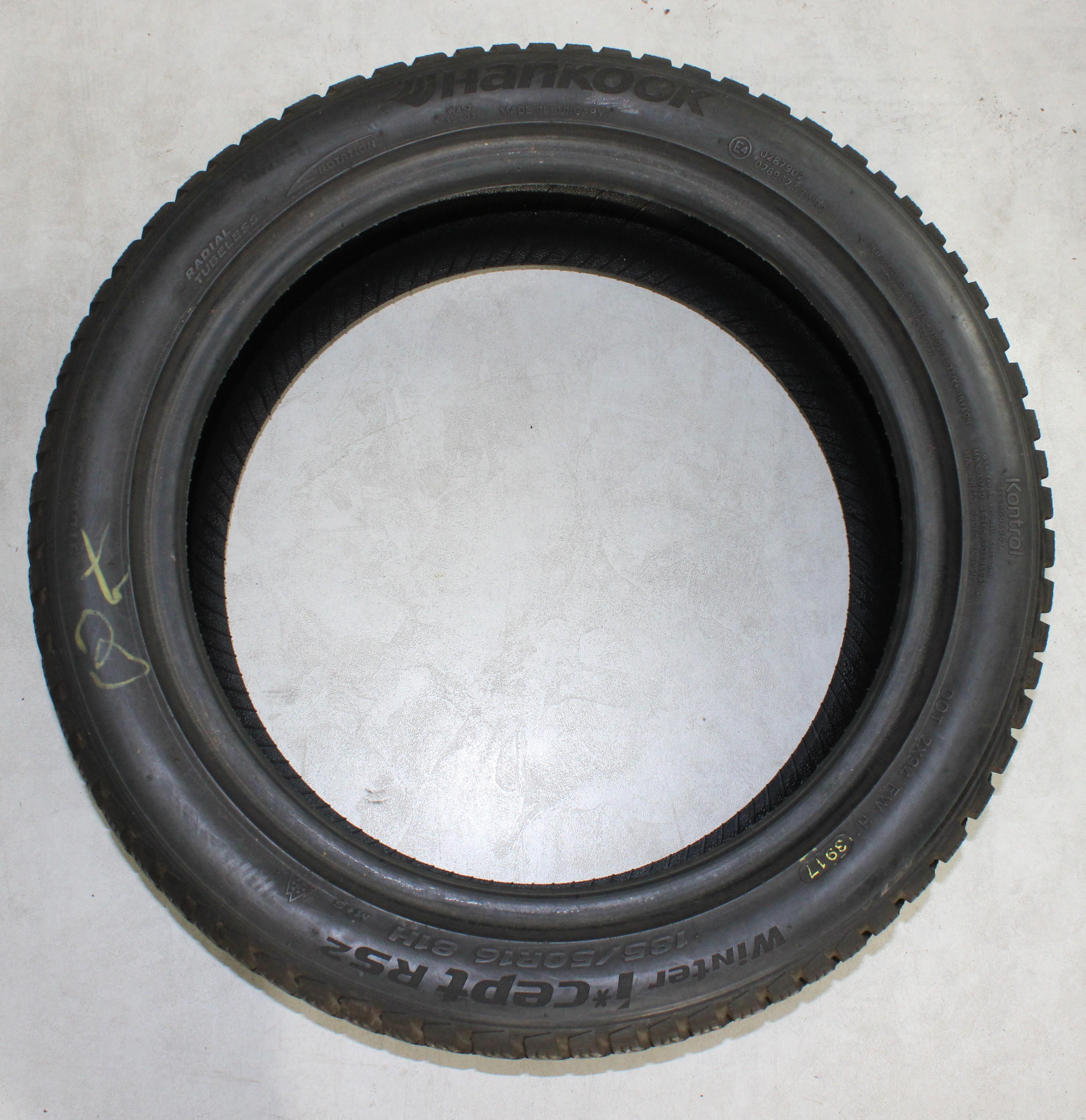 4 x 185/50R16 81T Winterreifen Hankook Winter I*Cept RS 6,5-7mm 2017