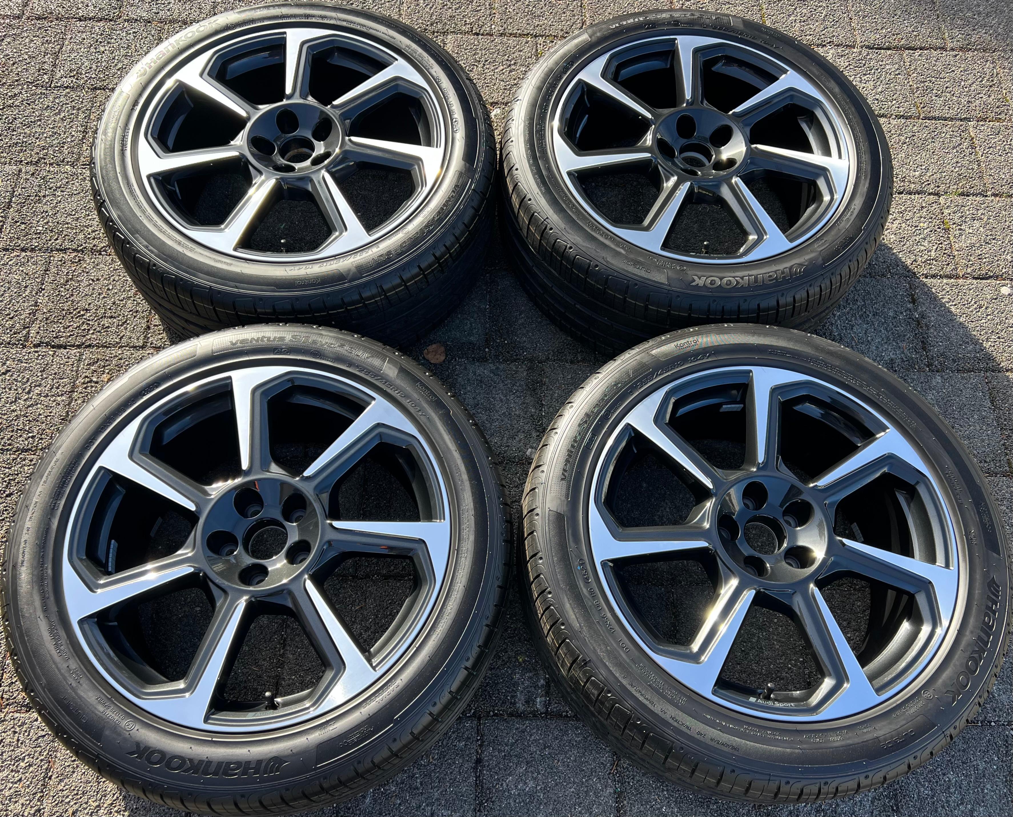 4 jantes d'été en aluminium d'origine 19 pouces pour Audi Q3 F3B 83A 83A601025D 255/45R19 104Y