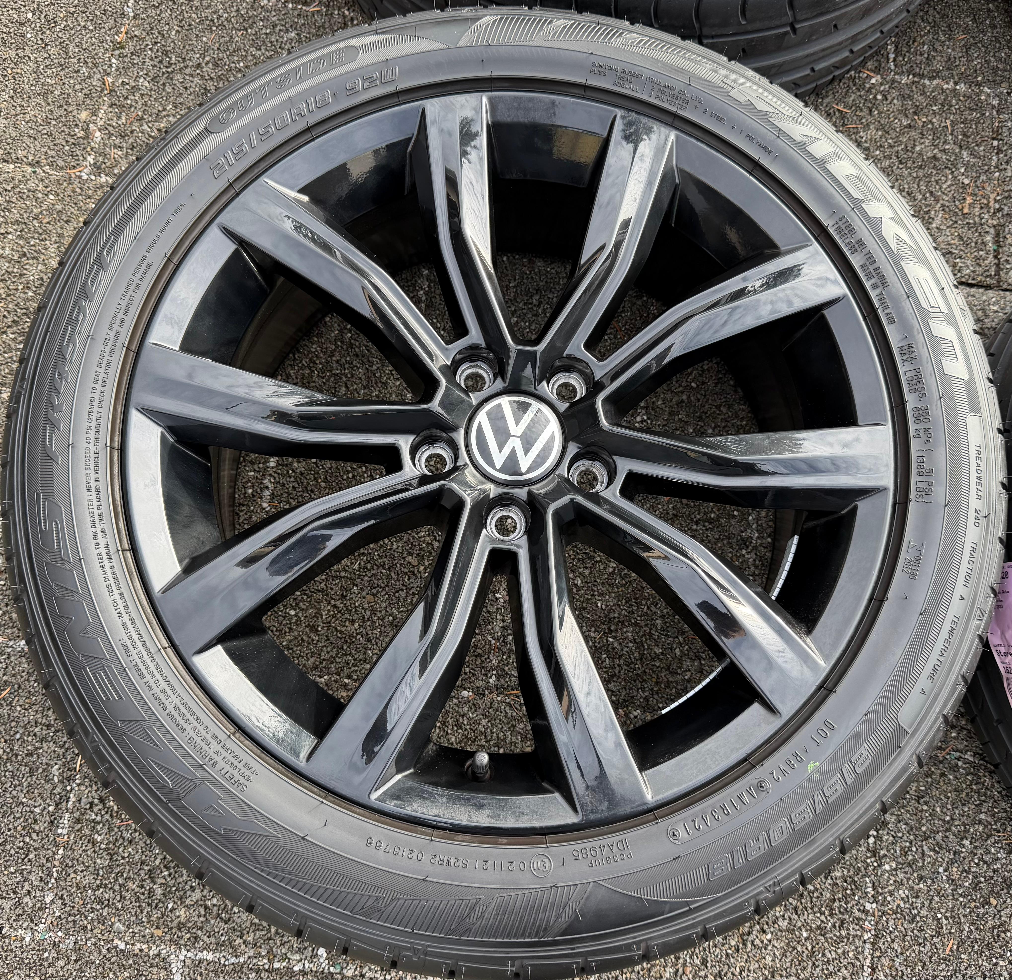 4 Original 18" Alu Sommerräder VW T-Roc A11 2GA601025AB 215/50R18 92W
