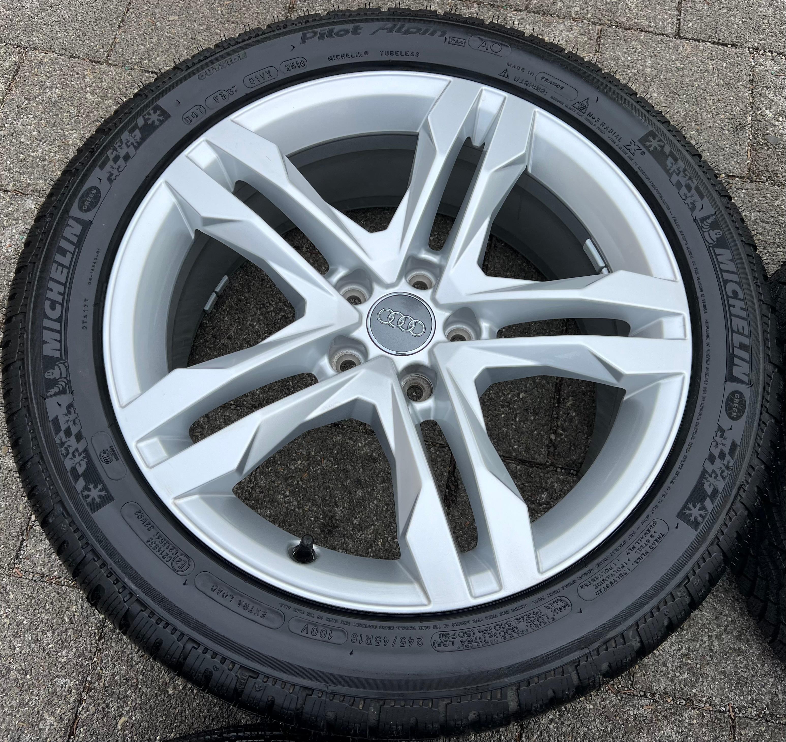 4 ORIGINAL 18" ALU WINTERRÄDER AUDI A4 ALLROAD 8W B9 8W9601025B 245/45R18 100V