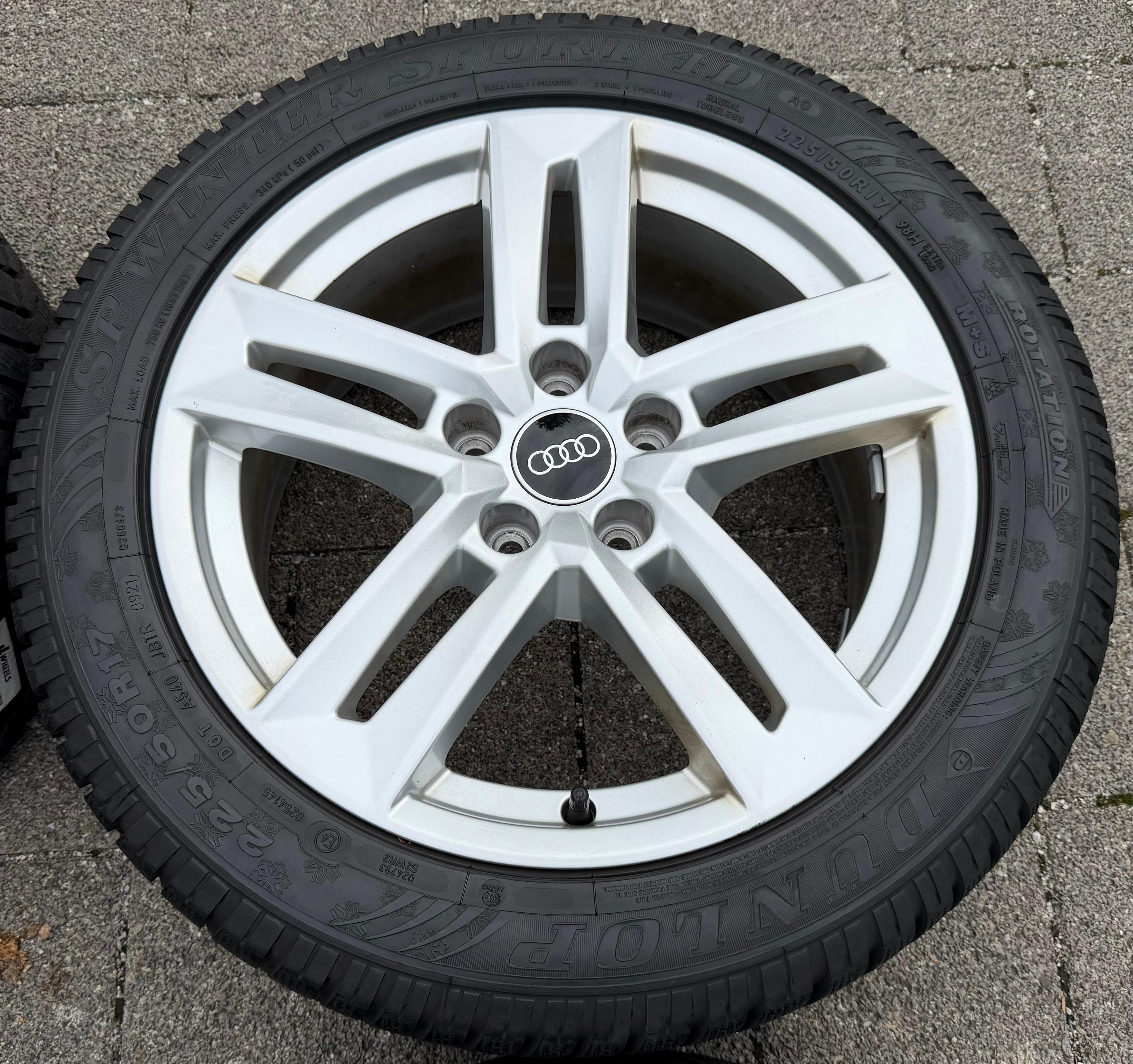 4 Original 17" Alu Winterräder Audi A4 B9 8W 8W0601025P 225/50R17 98H Dunlop 2021