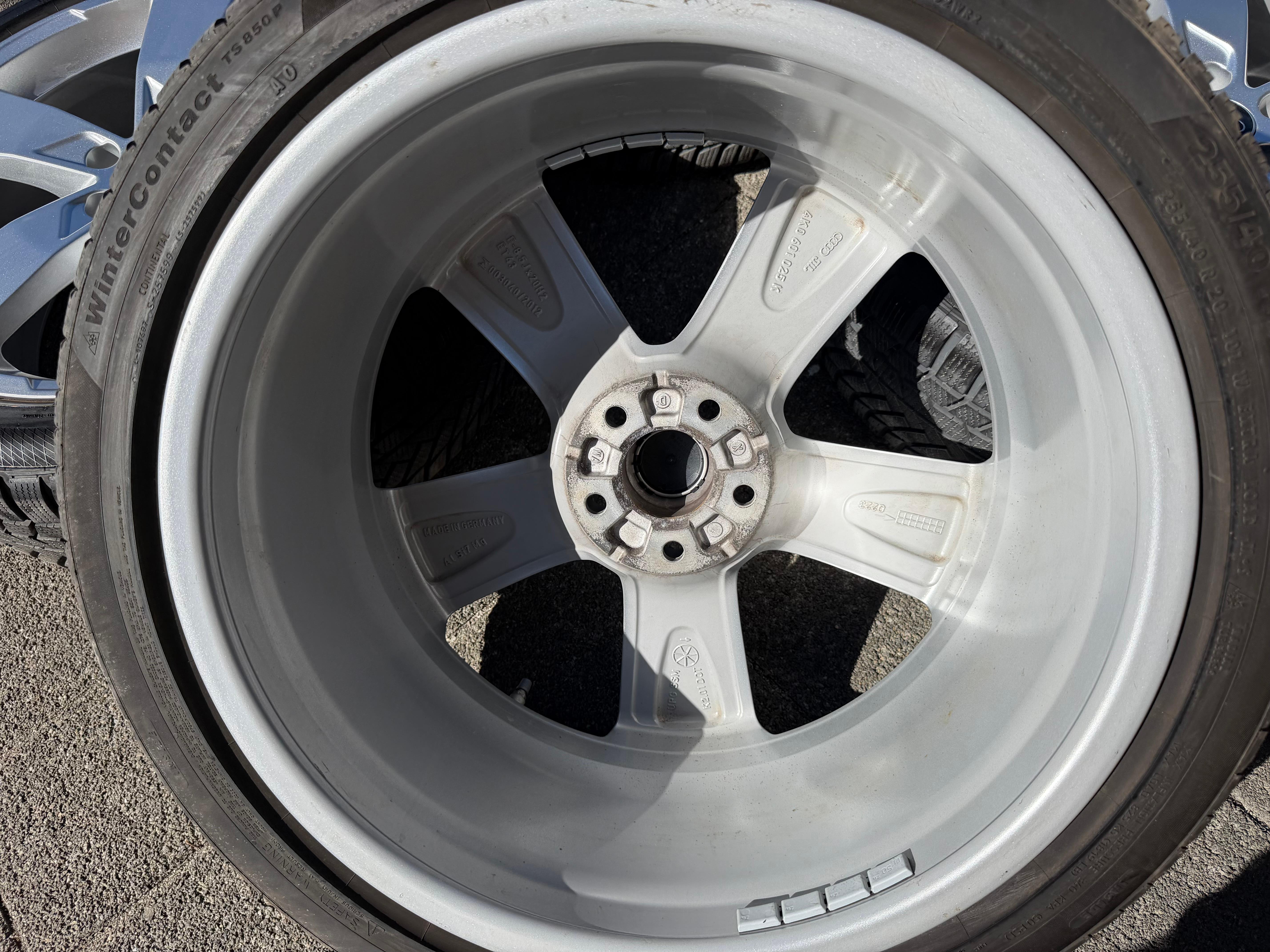 4 Original 20" Alu Winterräder Audi A6 S6 C8 F2 4K0601025K 2022 255/40R20 101W Continental