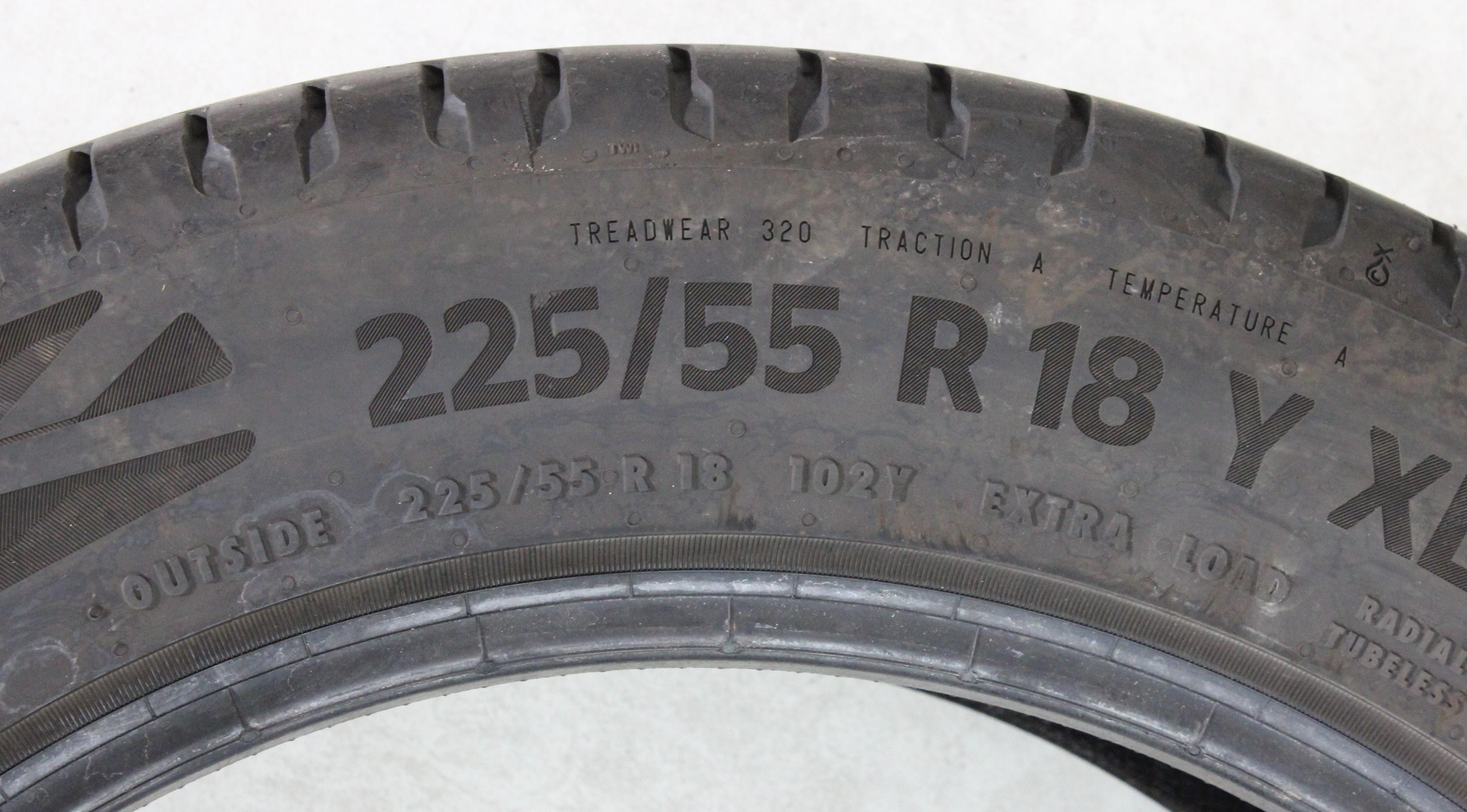 1 neumático de verano Continental Eco Contact 6Q MO* 225/55R18 102Y, 5,5-6 mm, 2025 XL