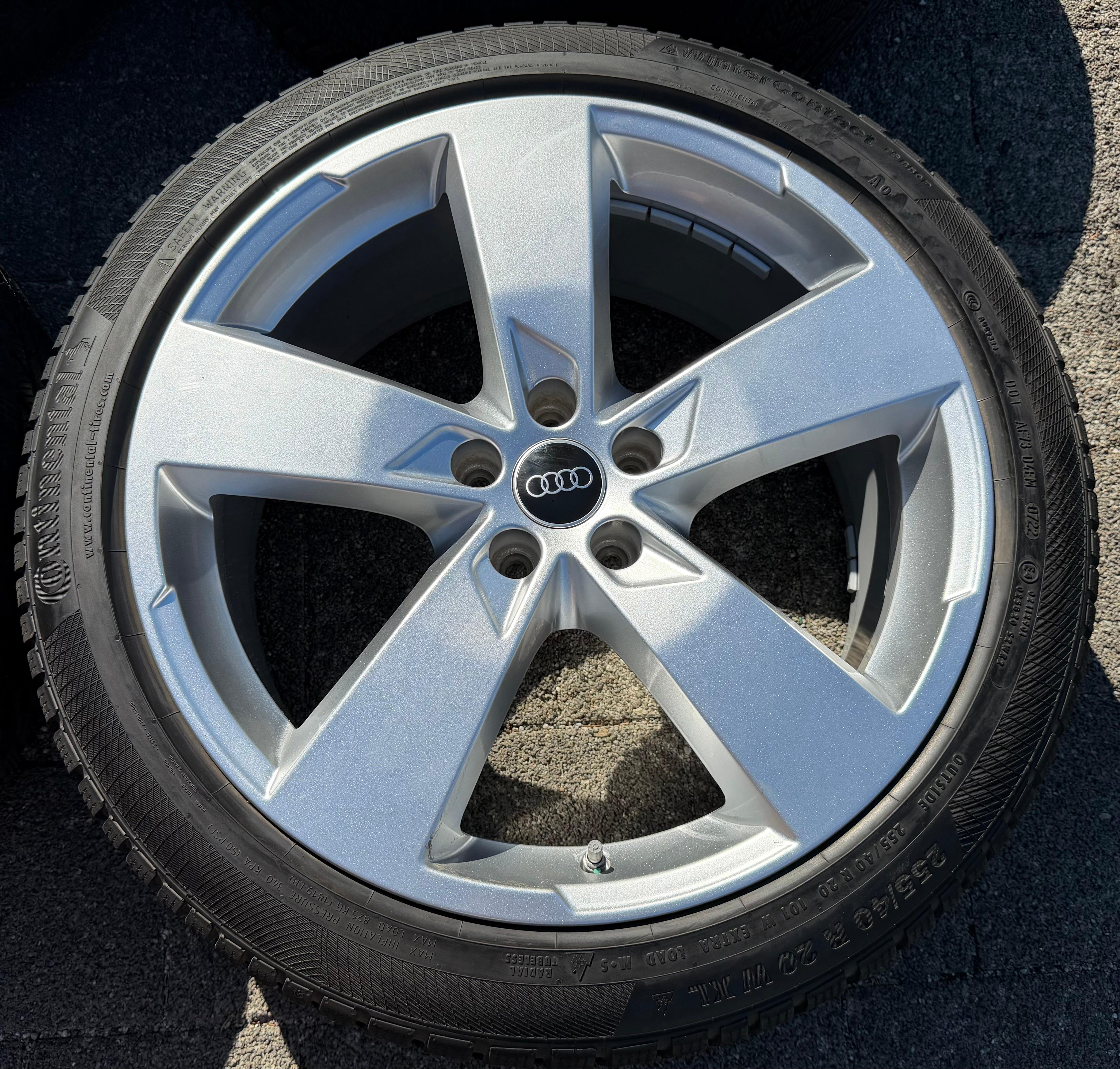 4 Original 20" Alu Winterräder Audi A6 S6 C8 F2 4K0601025K 2022 255/40R20 101W Continental