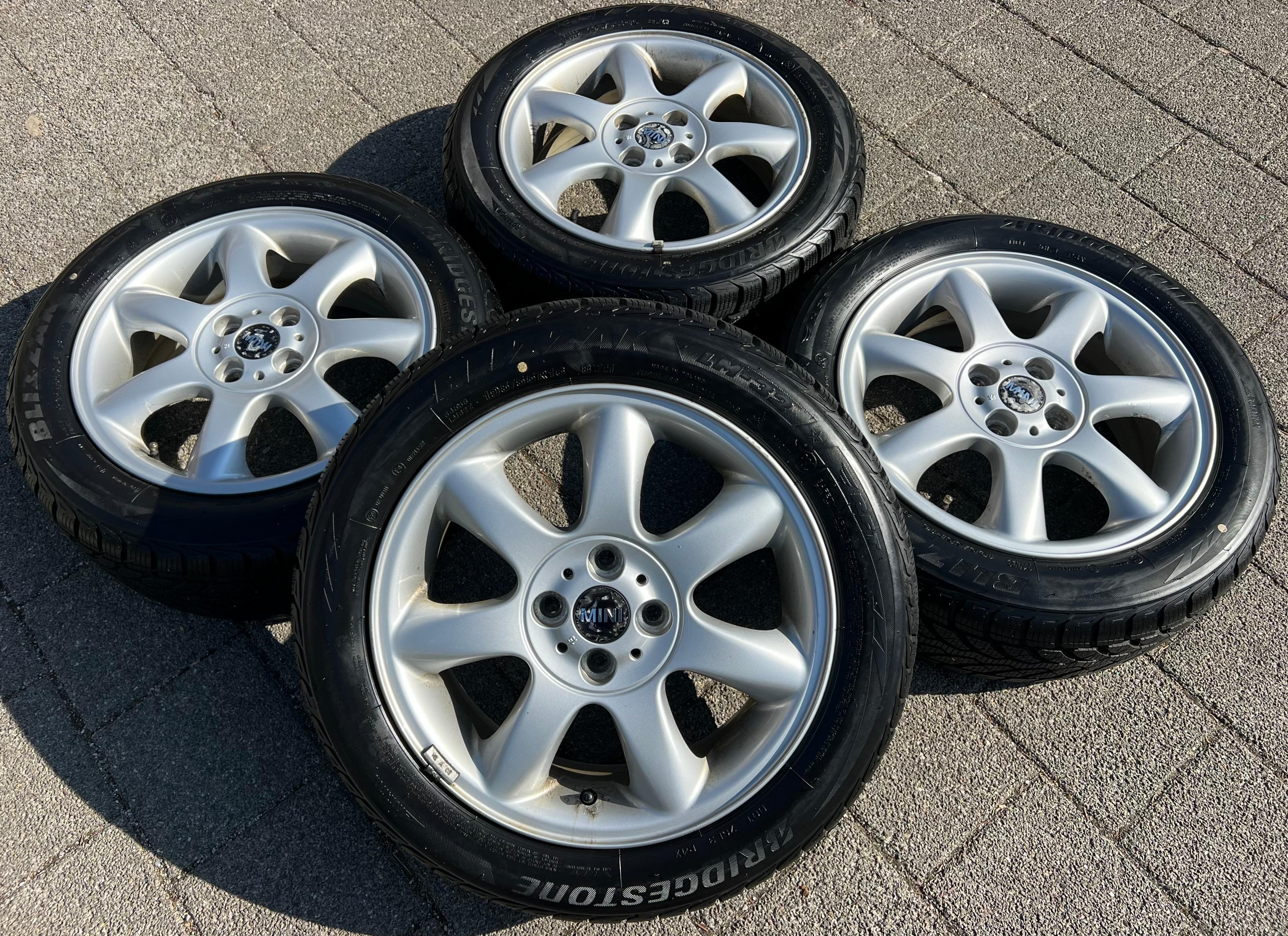 4 ORIGINAL ALU WINTERRÄDER MINI ONE R50 R51 R52 R56 195/55R16 87H