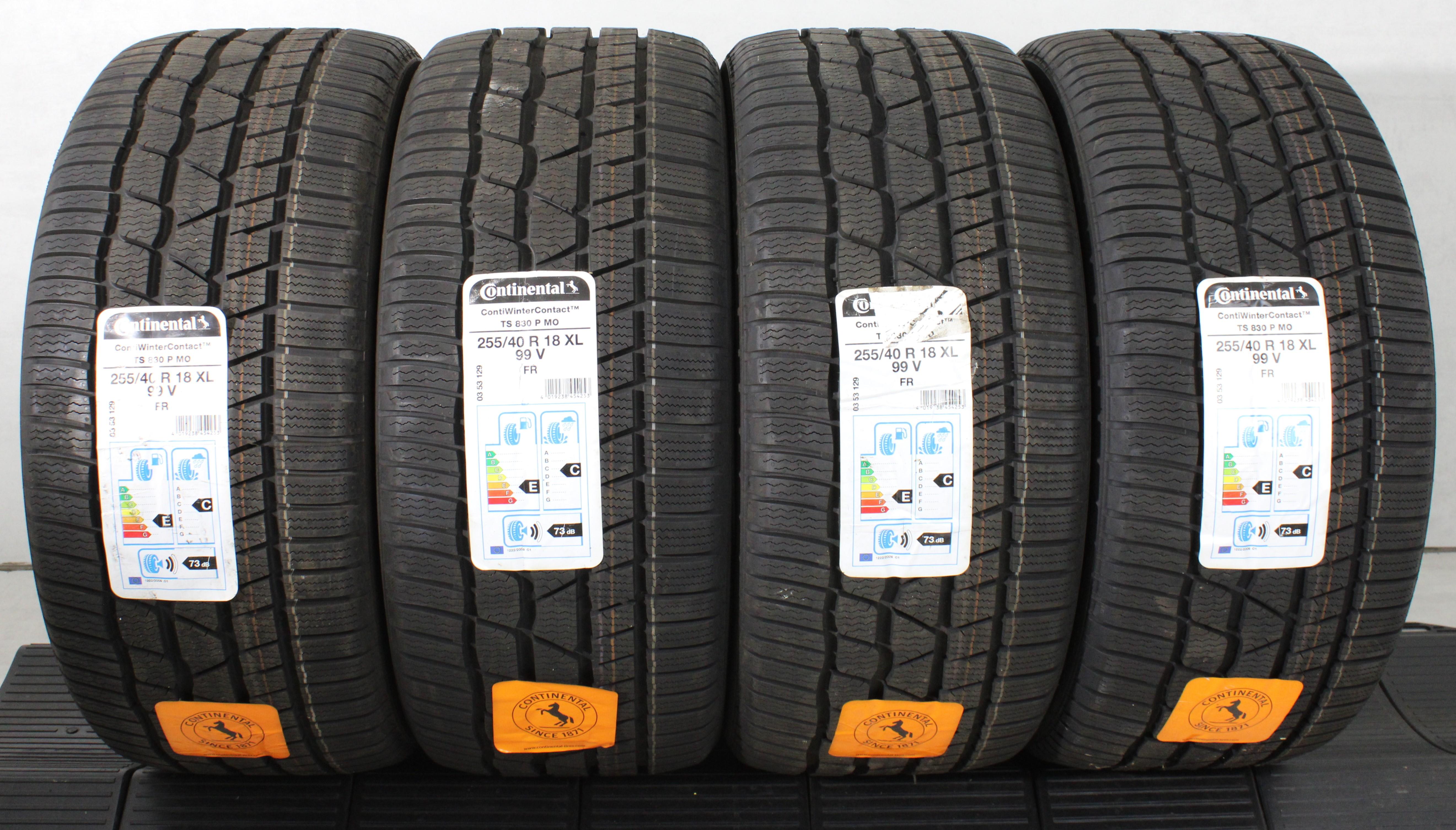 4 x 255/40R18 99V Winterreifen Continental Winter Contact TS830P MO 2019 XL NEU