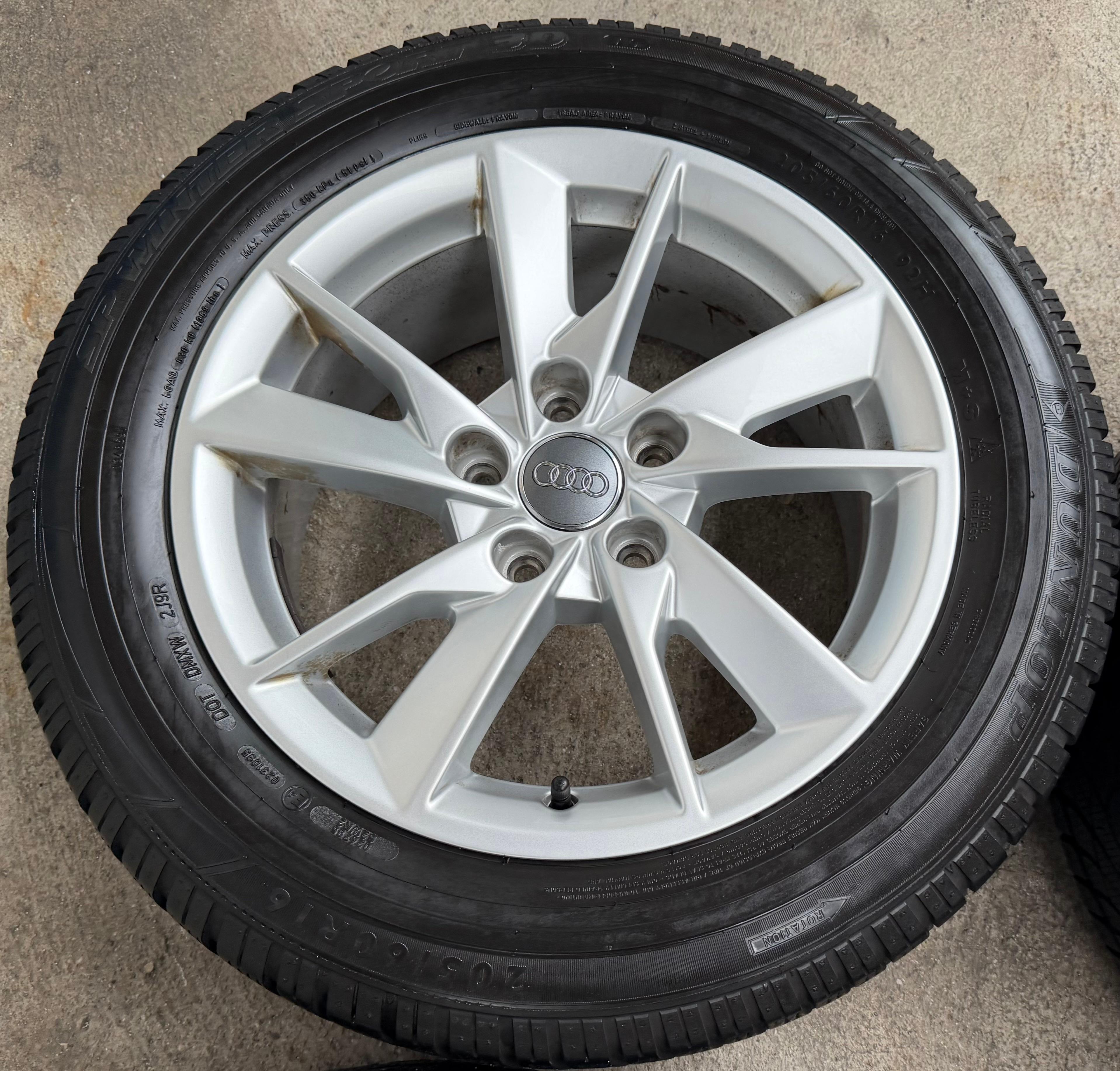 4 Original Alu Winterräder Audi A4 8W B9 8W0601025A 205/60R16 92H Dunlop