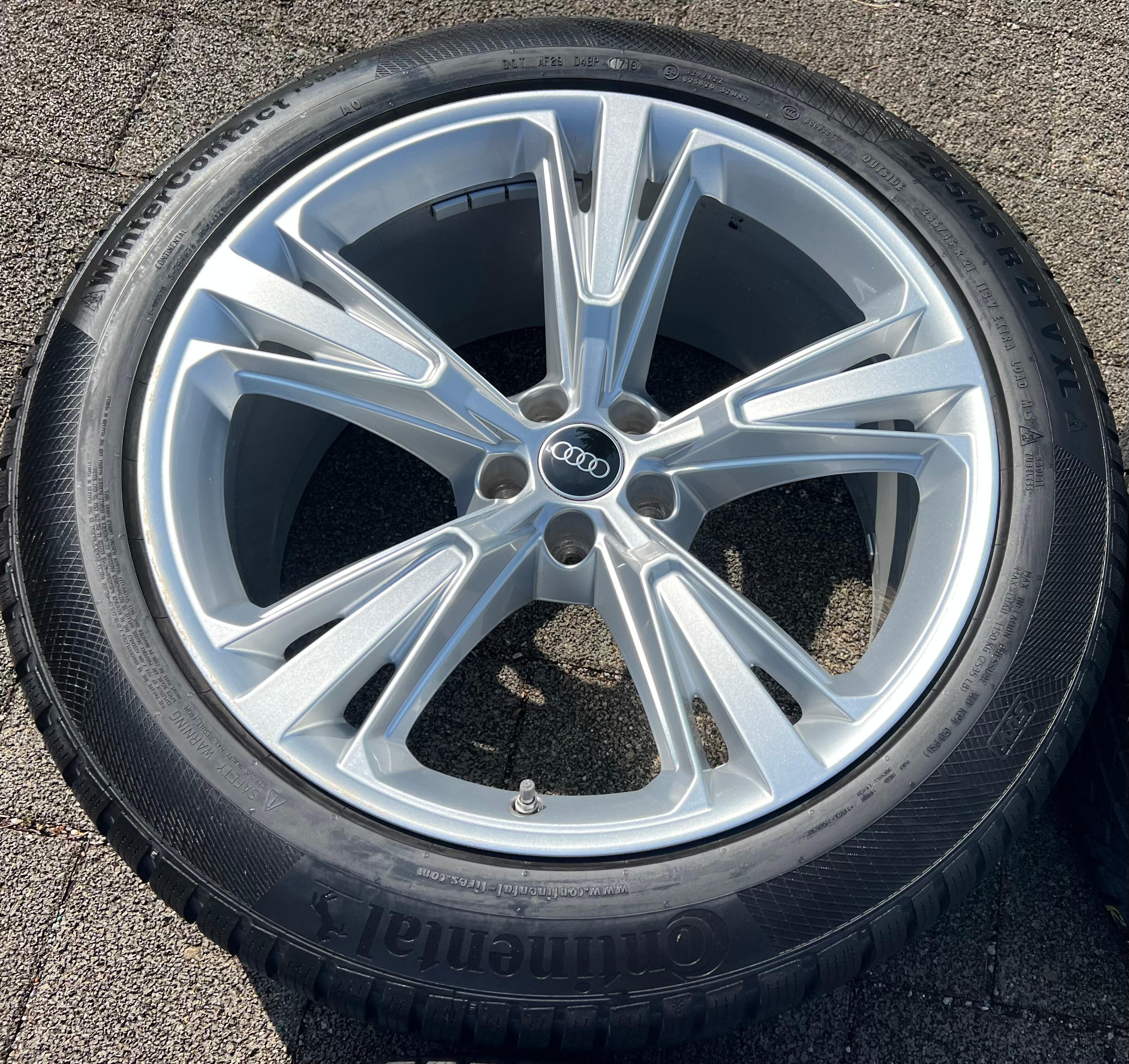 4 ORIGINAL 21" ALU WINTERRÄDER AUDI Q8 SQ8 4M 4M8601025H 285/45R21 113V CONTINENTAL FREIHAUS