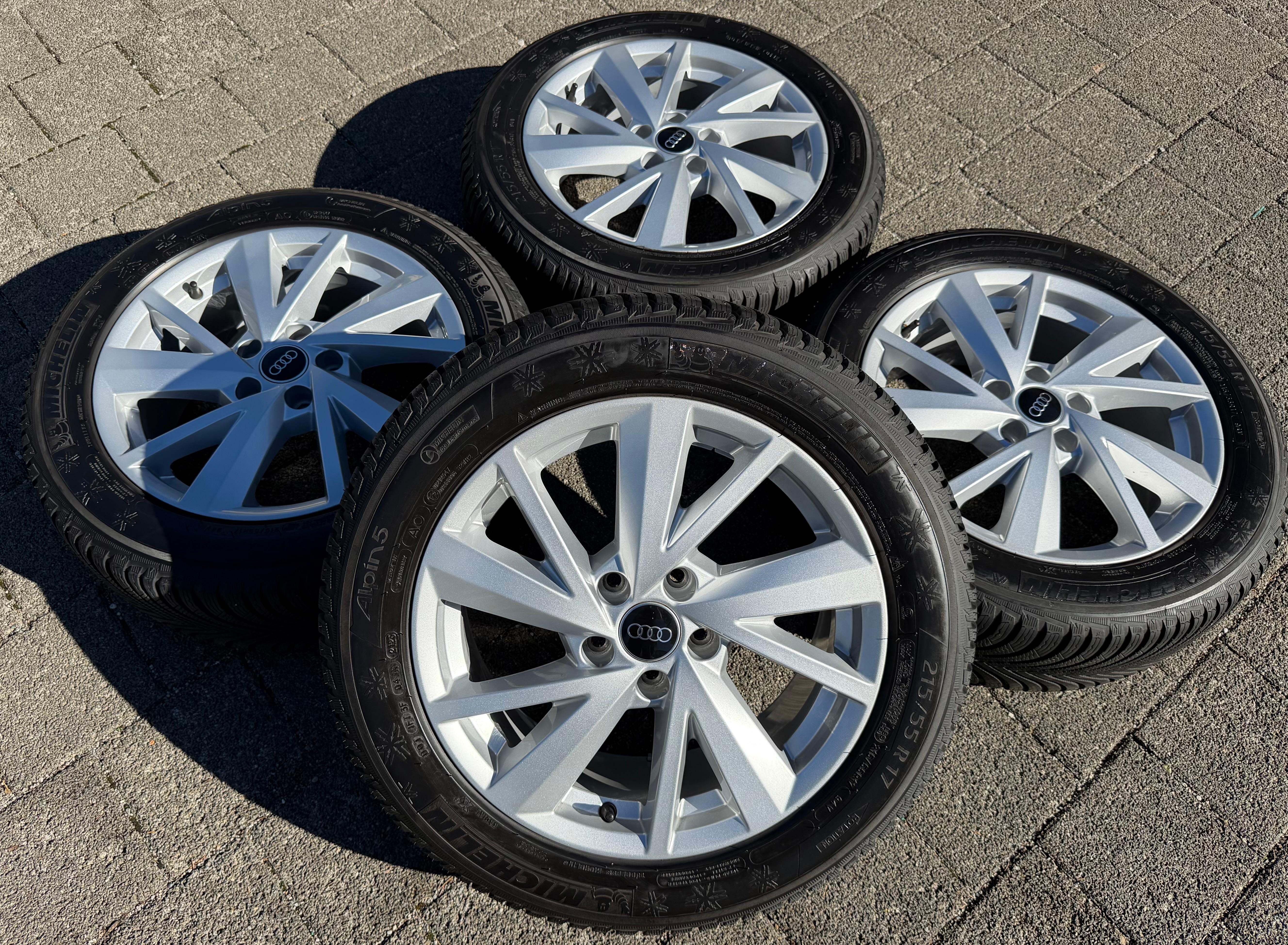 4 Original 17" Alu Winterräder Audi Q2 GA 215/55R17 94V Michelin 8MM 2023