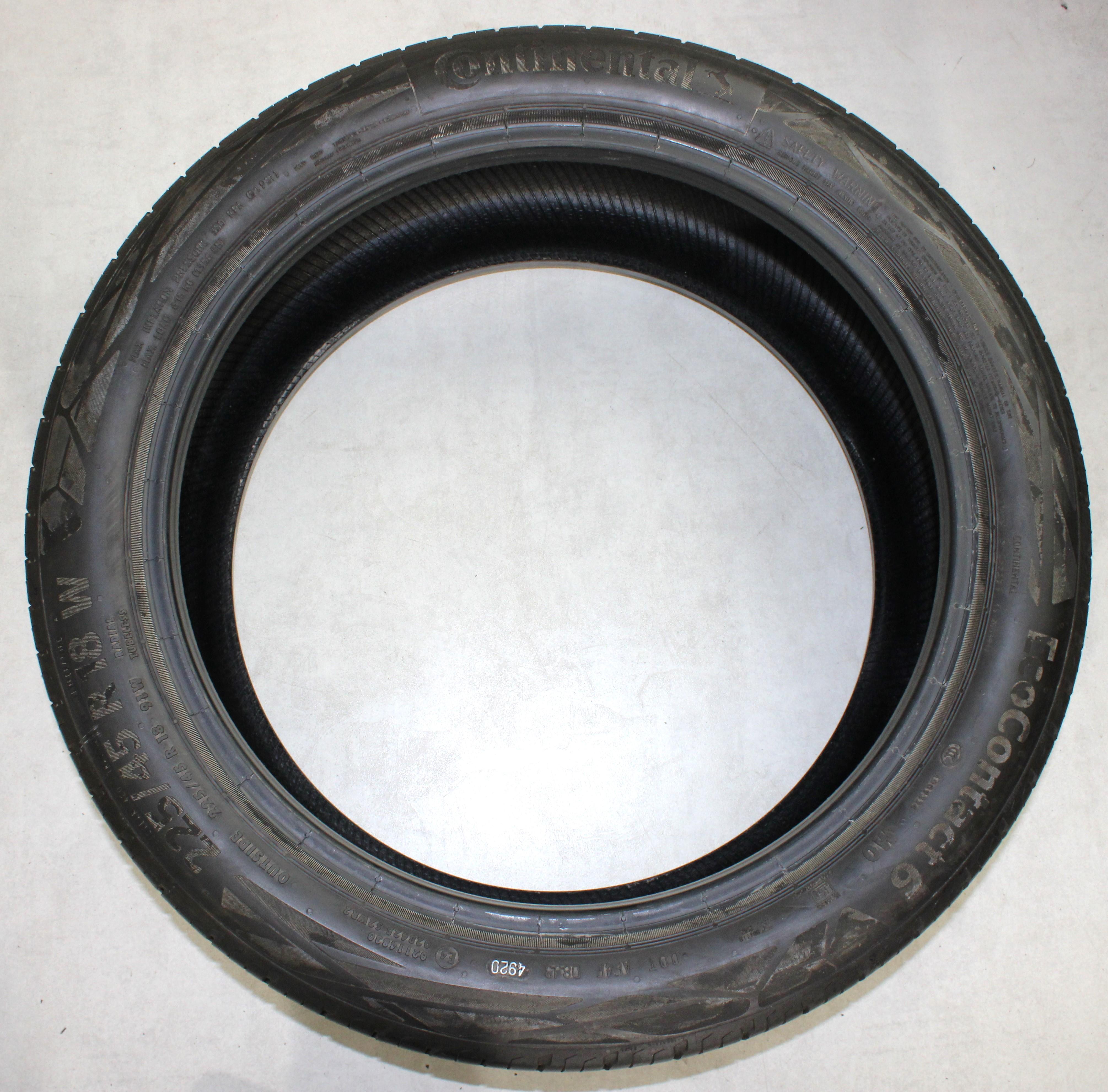 4 neumáticos de verano Continental Eco Contact 6 MO, 225/45R18 91W, 4,5-5 mm, 2020