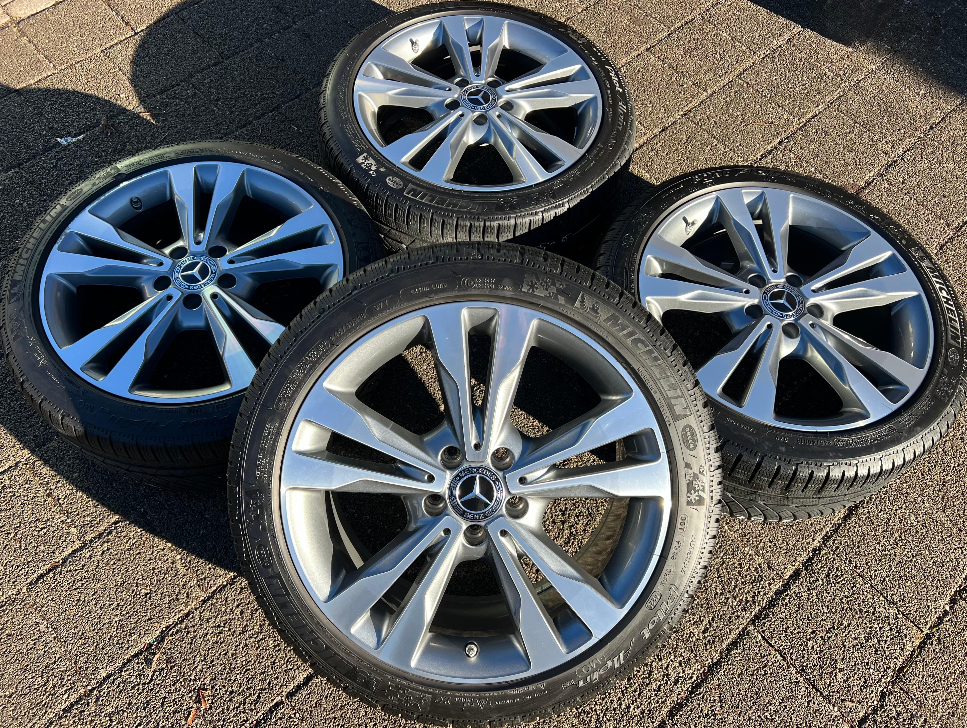 ORIGINAL 18" ALU WINTERRÄDER MERCEDES C-KLASSE W205 A2054012802 A2054012902 RDKS