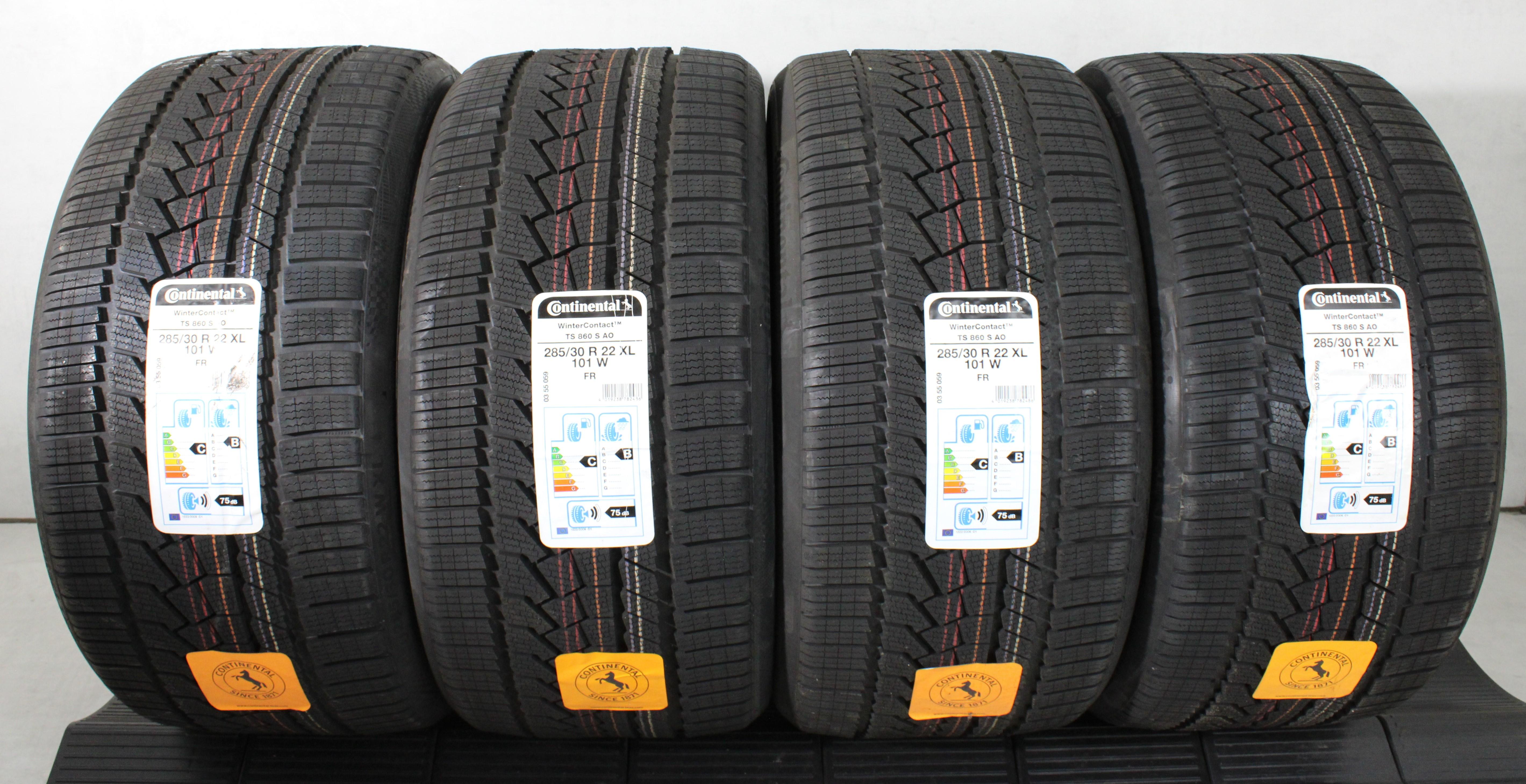 4 x 285/30R22 101W Winterreifen Continental Winter Contact TS860S AO Volles Profil 2019 NEU
